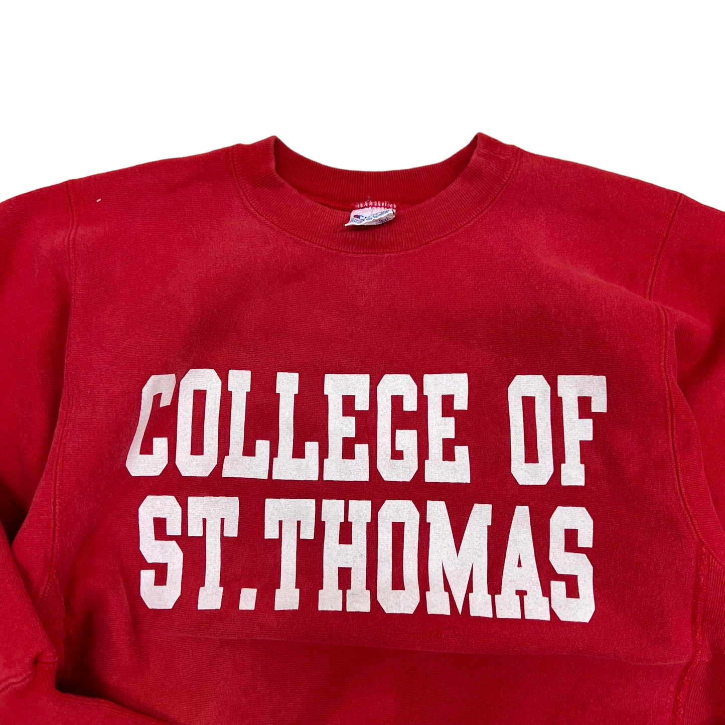 GM70 Champion チャンピオン リバースウィーブ COLLEGE OF ST. THOMAS スウェット トレーナー USA製 レッド メンズ M
