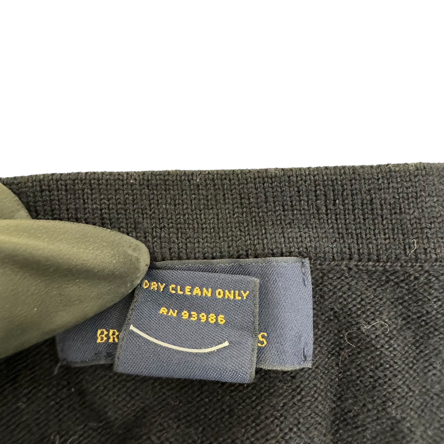 GC858 346 BROOKS BROTHERS 346ブルックスブラザーズ ニット セーター トップス Vネック 長袖 ブラック メンズ サイズXL