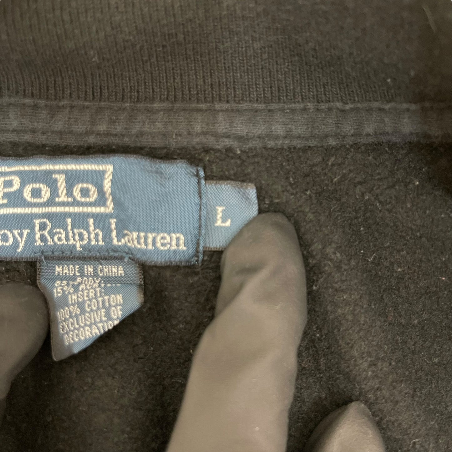 GC438 Polo by RALPH LAUREN スウェットトップス ジップアップトップス トップス ジャージ ブラック メンズ サイズL