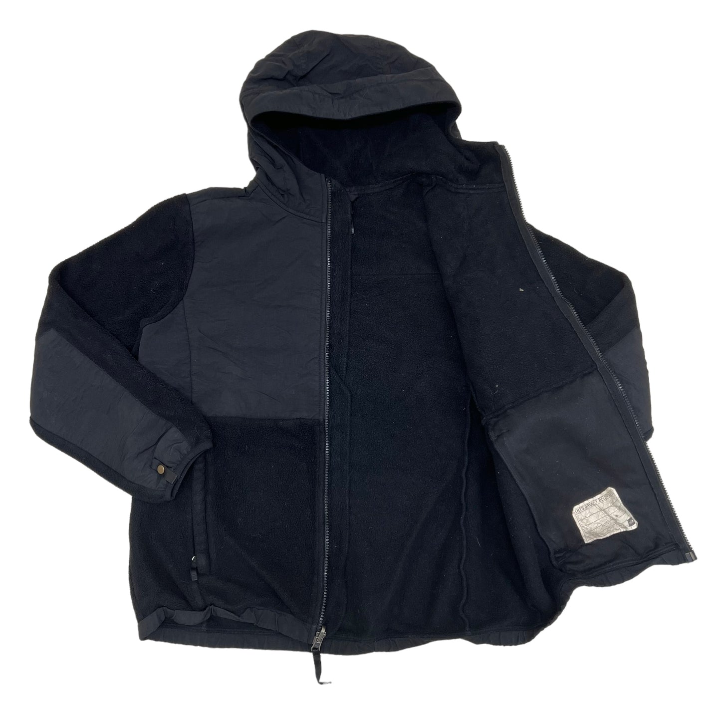 GM368 THE NORTH FACE ザノースフェイス 長袖 ジップアップ フリース ジャケット 上着 羽織り トップス ブラック キッズ 子供服 XL