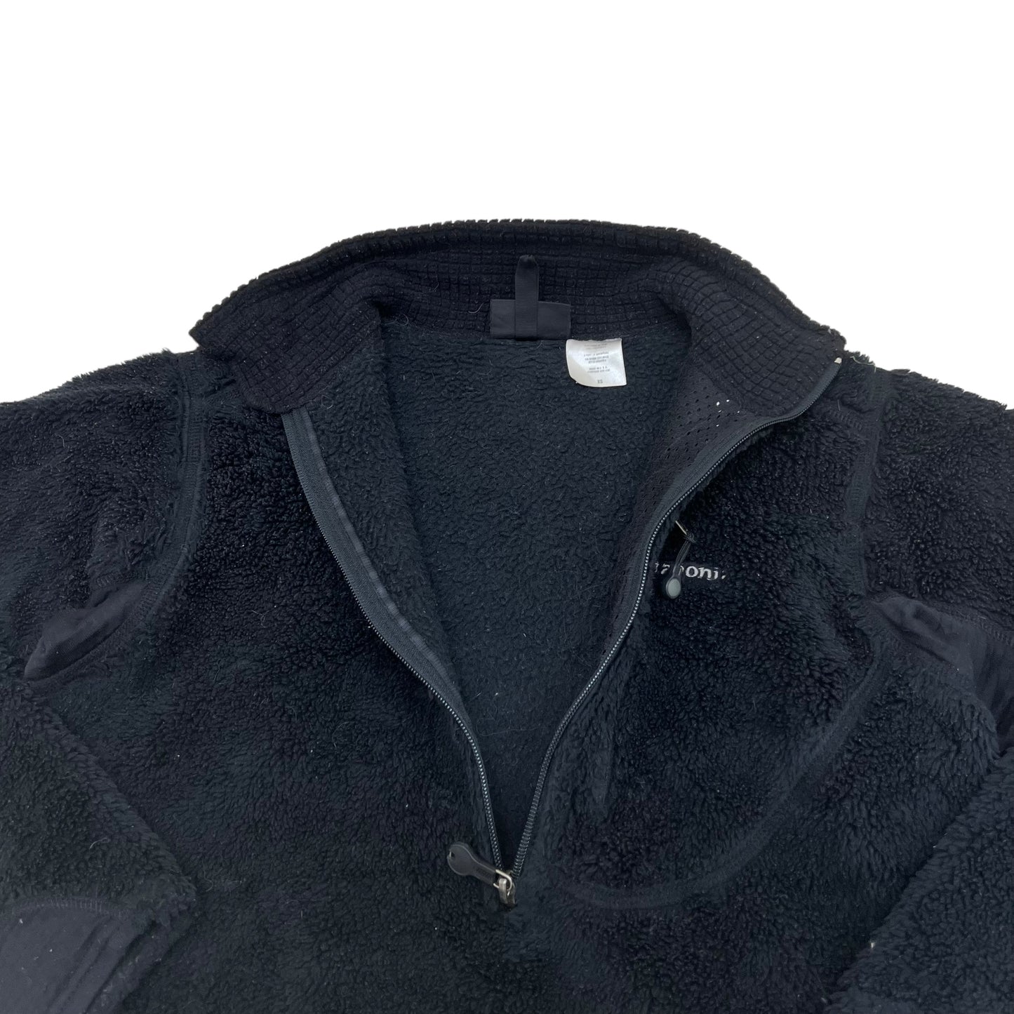 GM302 USA製 patagonia パタゴニア 長袖 ハーフ ジップアップ フリース トップス プルオーバー ブラック メンズ XS