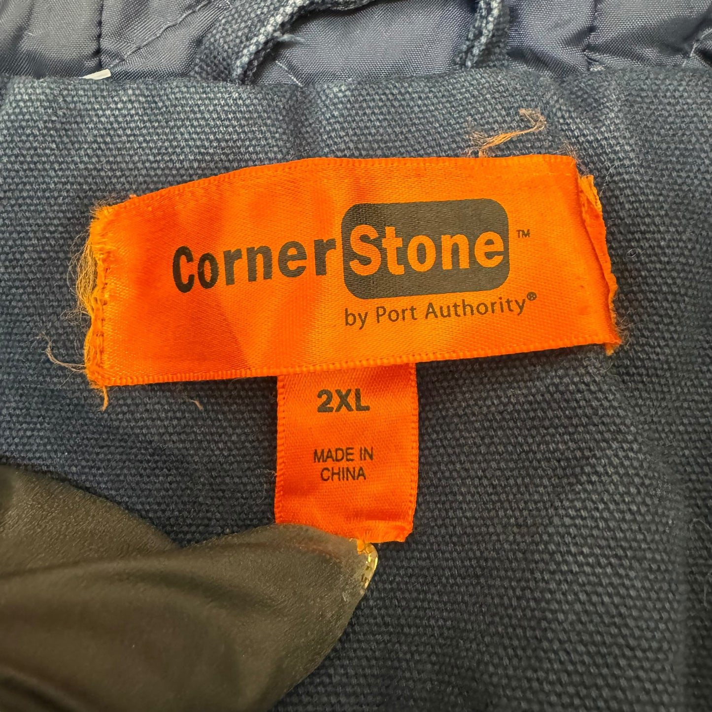 GC959 Corner Stone ダックジャケット ダック地 フーディージャケット ジップアップジャケット ジャケット 長袖 ネイビー メンズ サイズ2XL