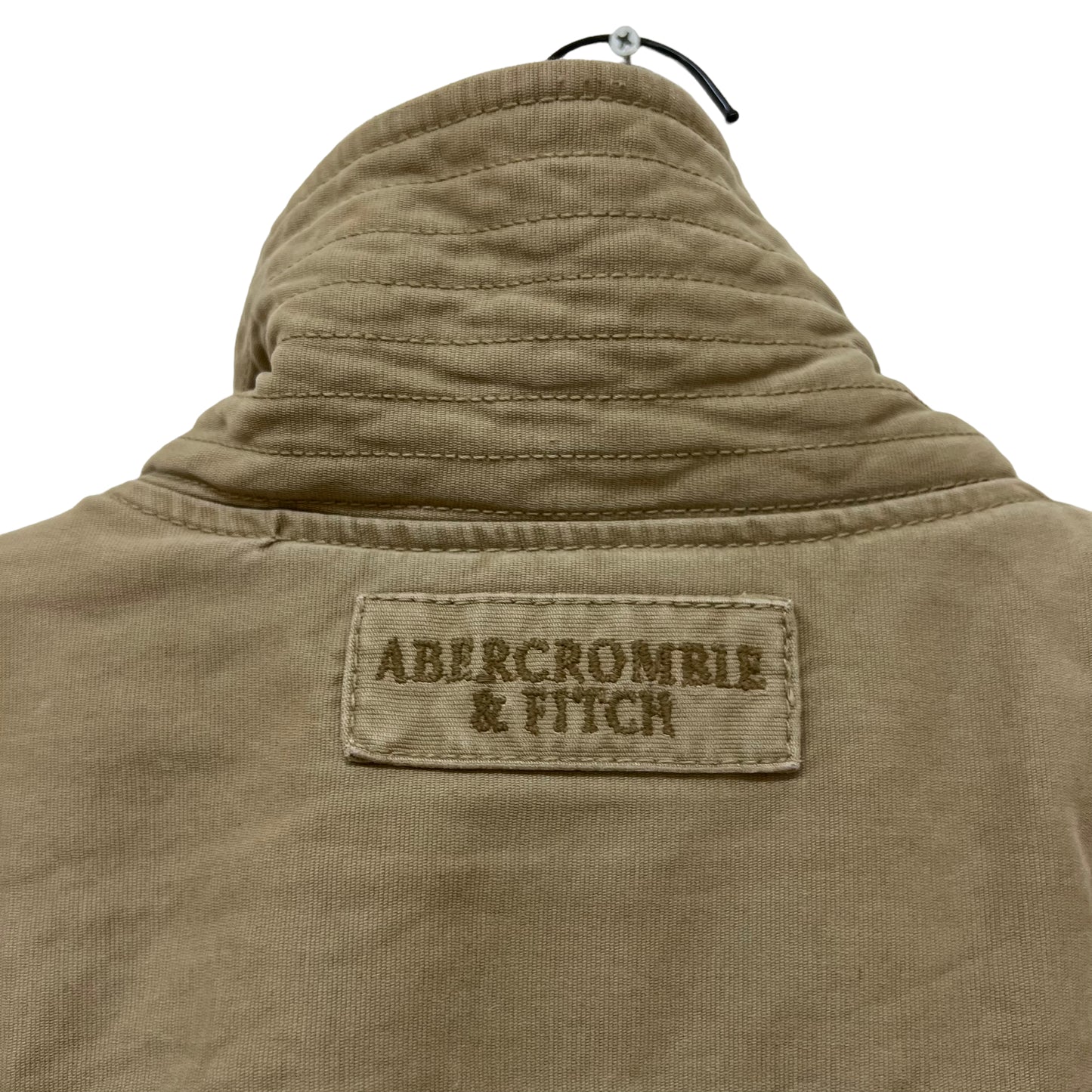 GM127 Abercrombie&Fitch アバクロンビー&フィッチ アバクロ 長袖 ジップアップ ダックジャケット 裏ボア ベージュ系 メンズ M