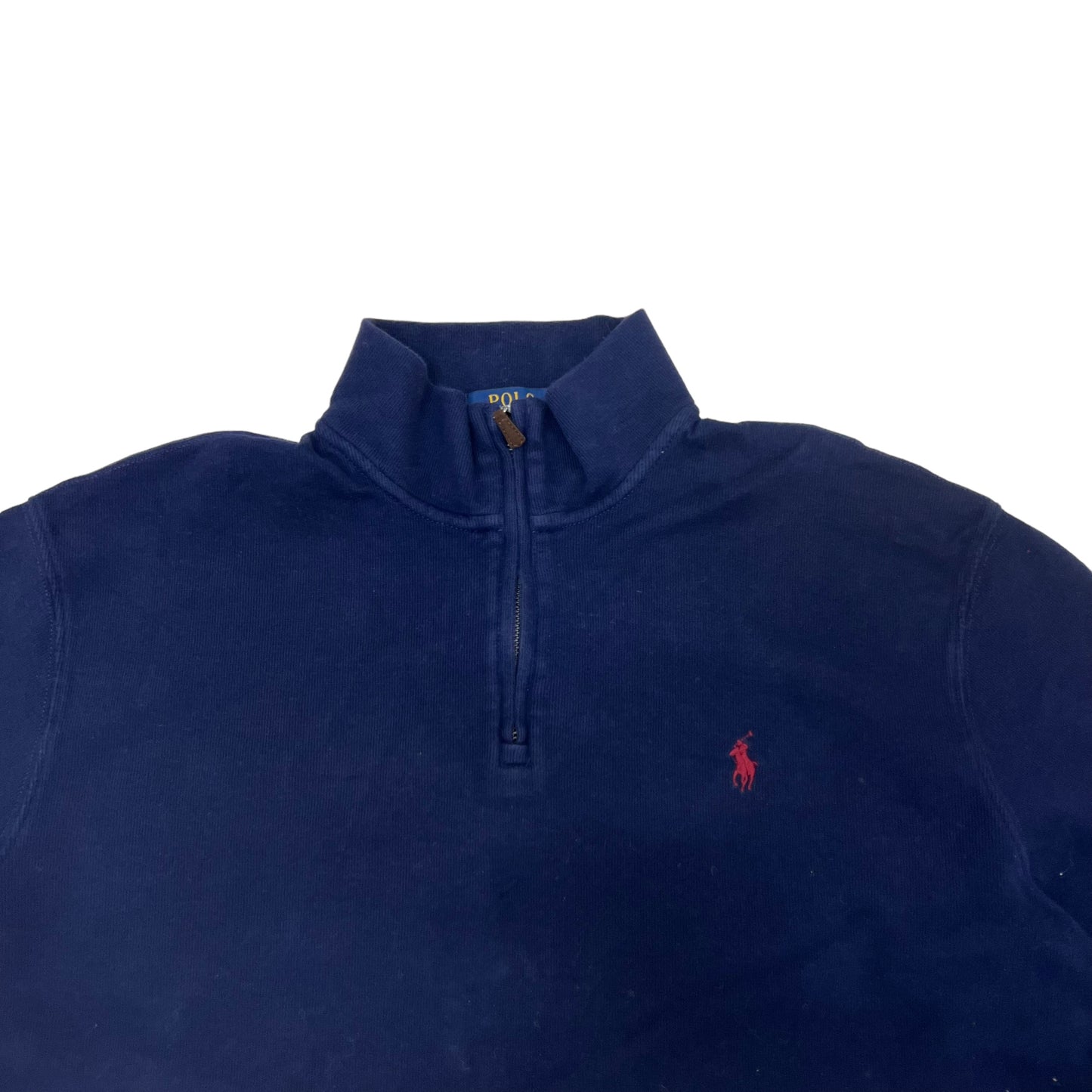 GM215 POLO RALPH LAUREN ポロラルフローレン 長袖 ハーフジップアップ トップス プルオーバー ネイビー系 メンズ XL