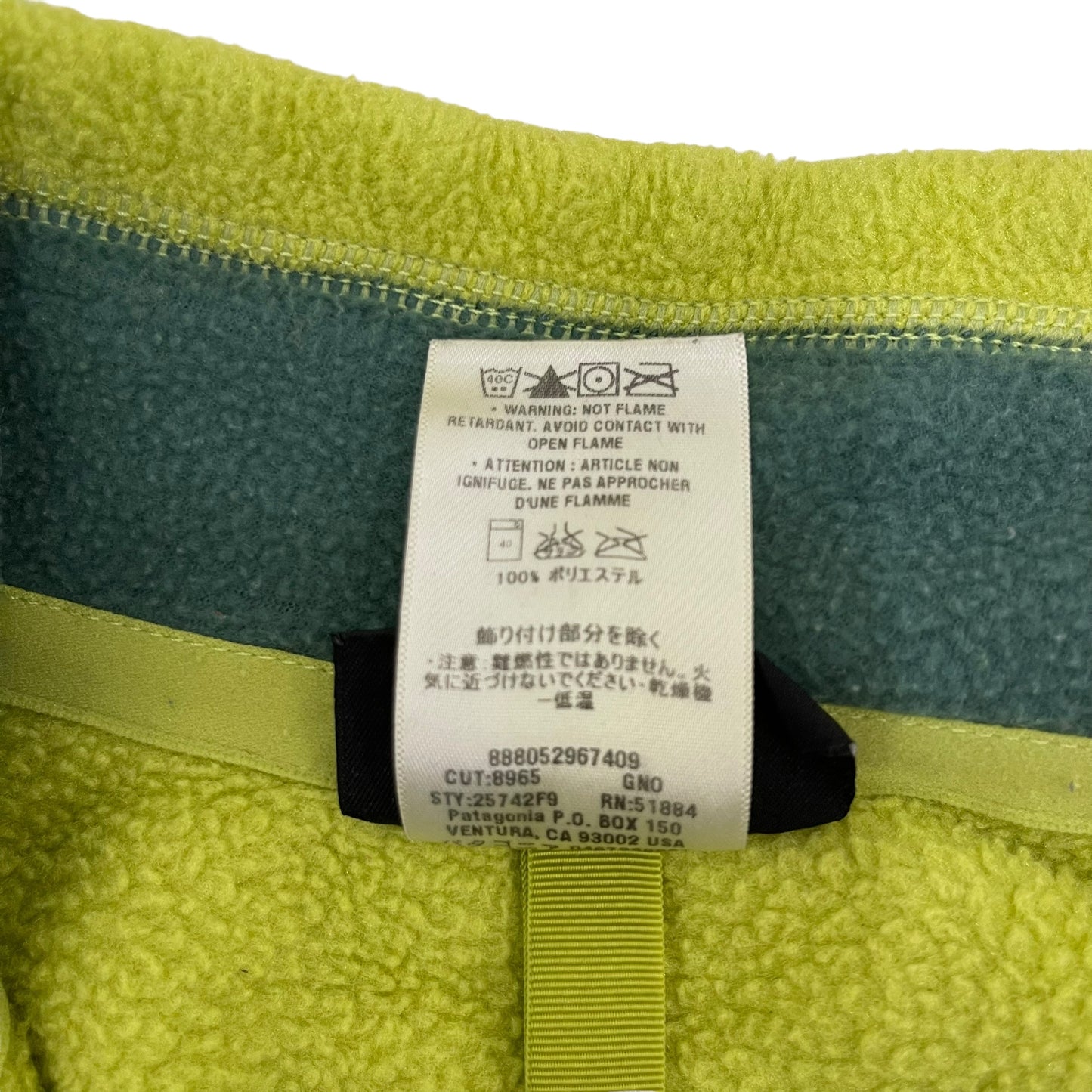 GC352 patagonia SYNGHILLA フリーストップス トップス ハーフジップアップ グリーン レディース サイズS