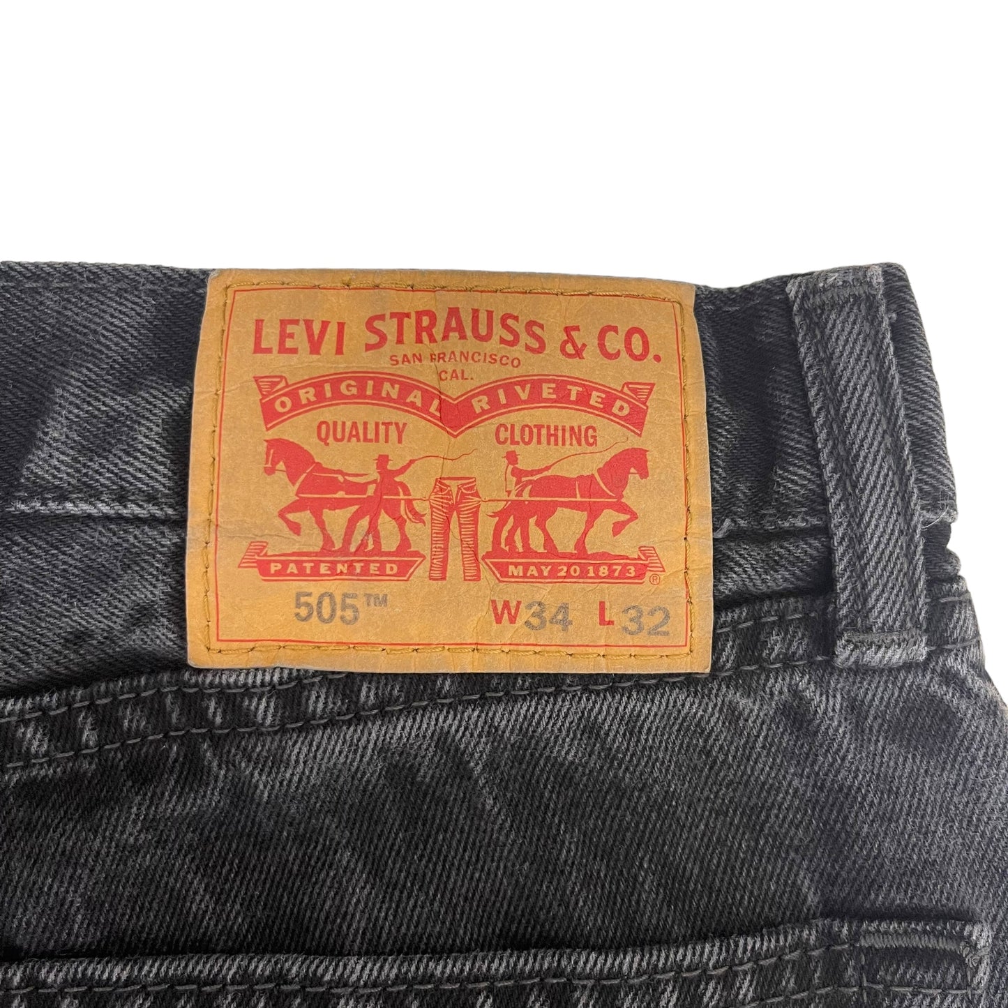 GC832 LEVI'S 505 リーバイス ブラックデニム デニム ジーパン ズボン ブラック メンズ サイズW34 L32