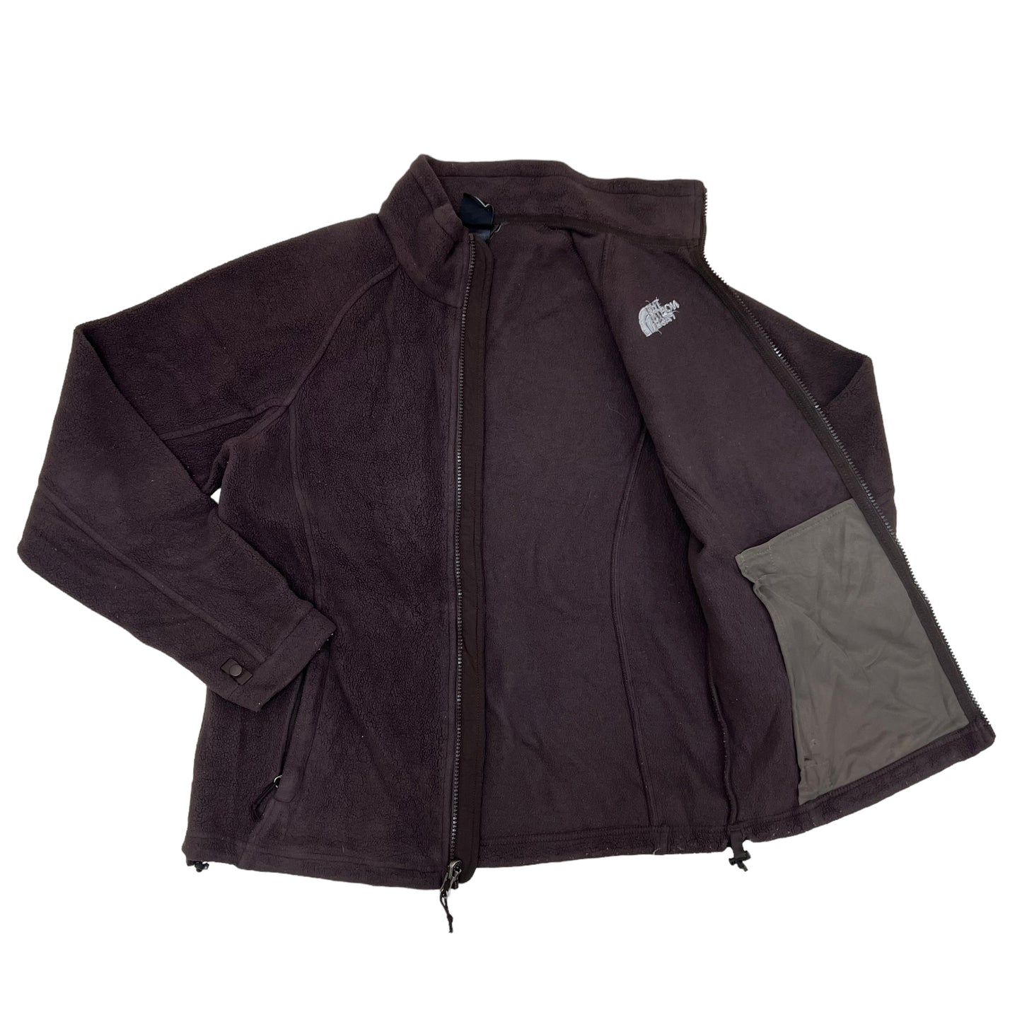 GM383 THE NORTH FACE ザノースフェイス 長袖 ジップアップ フリース ジャケット 上着 羽織り トップス ブラウン レディース M