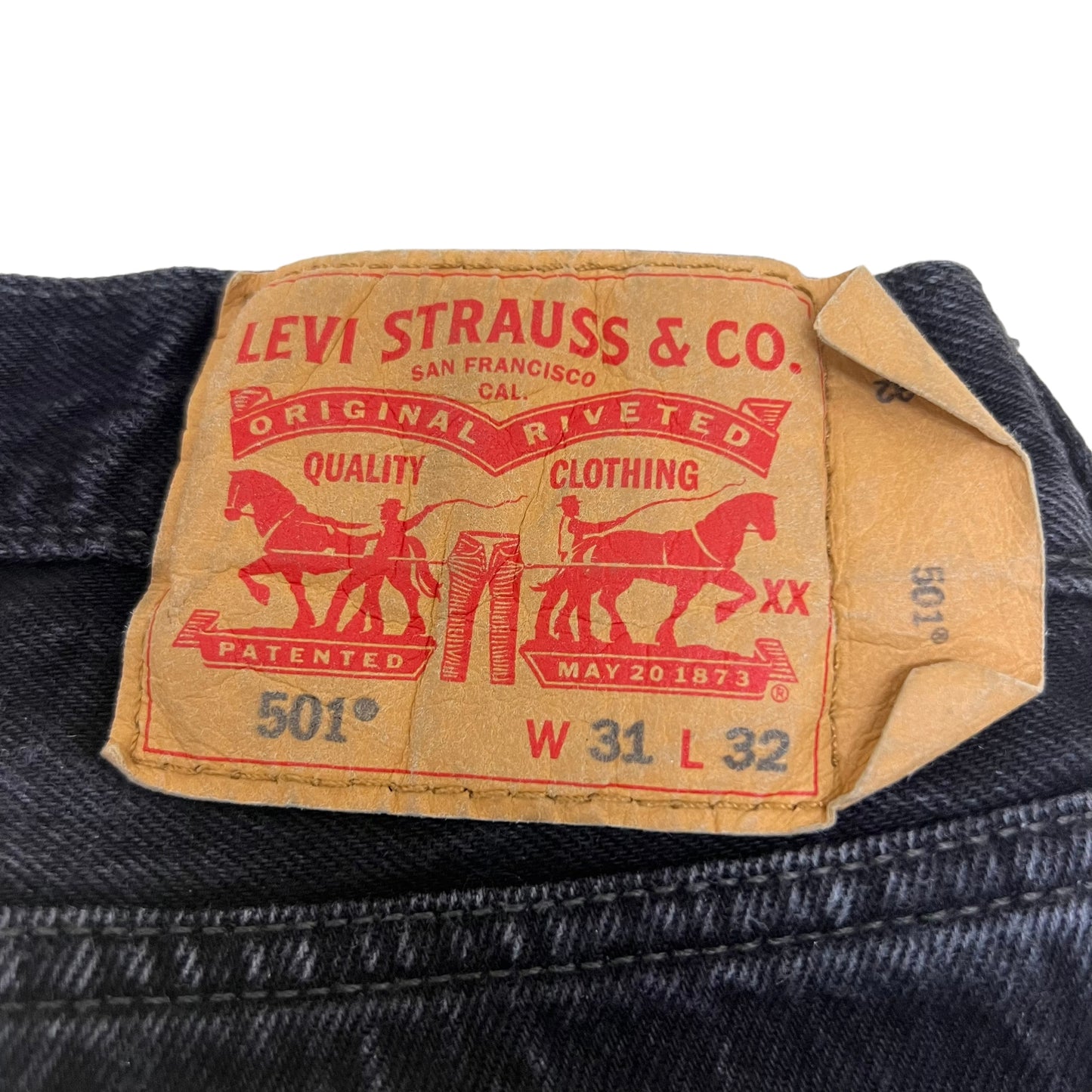GM218 Levi's リーバイス 501 デニムパンツ ジーンズ ジーパン Gパン ロングパンツ ボトムス ブラック系 メンズ W31