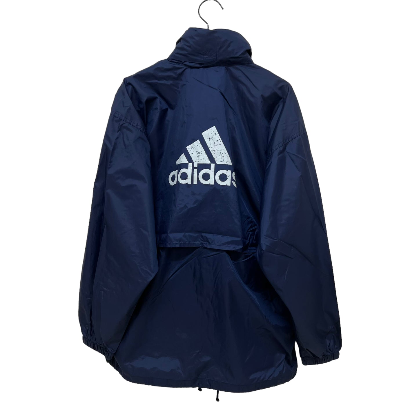 GM149 adidas アディダス 長袖 ジップアップ ナイロン ジャケット 上着 羽織り トップス ネイビー メンズ S