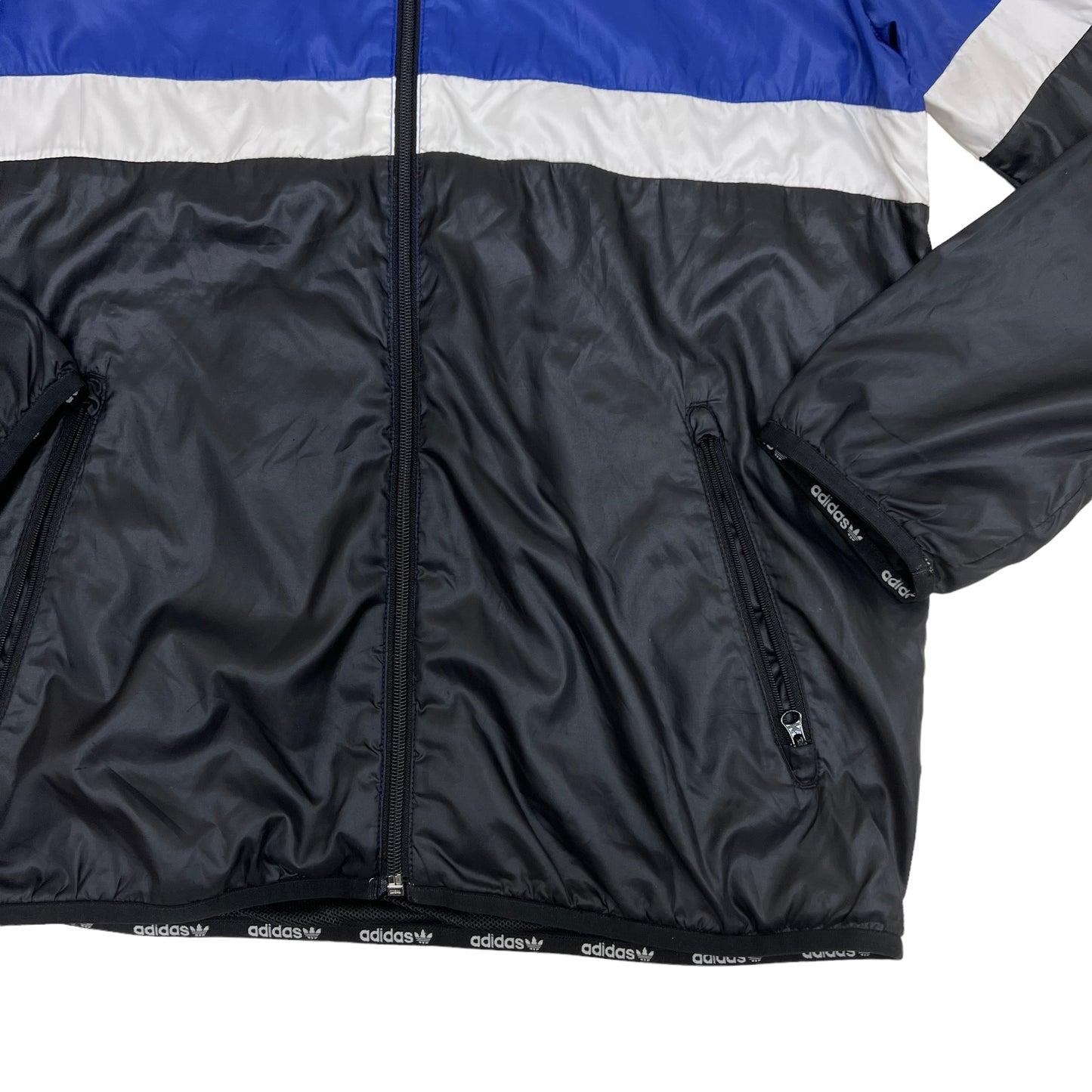GM335 adidas アディダス 長袖 ジップアップ ジャケット 上着 羽織り トップス ブラック ネイビー キッズ 子供服 160