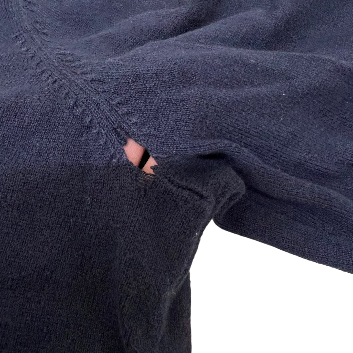 GM16 TOMMY HILFIGER トミーヒルフィガー ニット セーター トップス ネイビー メンズ XL