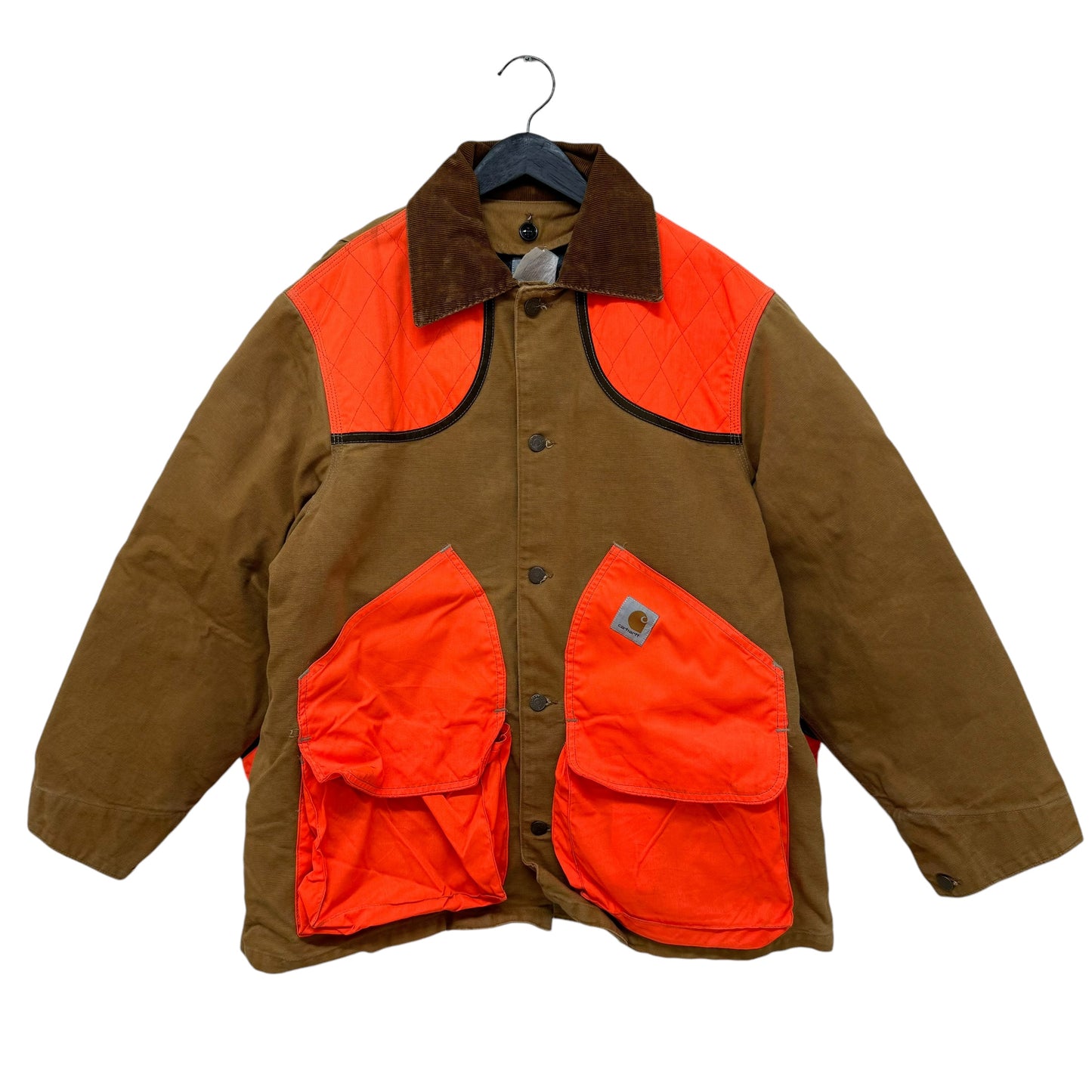 GC930 Carhartt カーハート ハンティングジャケット ダック地 襟元コーデュロイ ジャケット 上着 羽織り ブラウン系 メンズ サイズXL