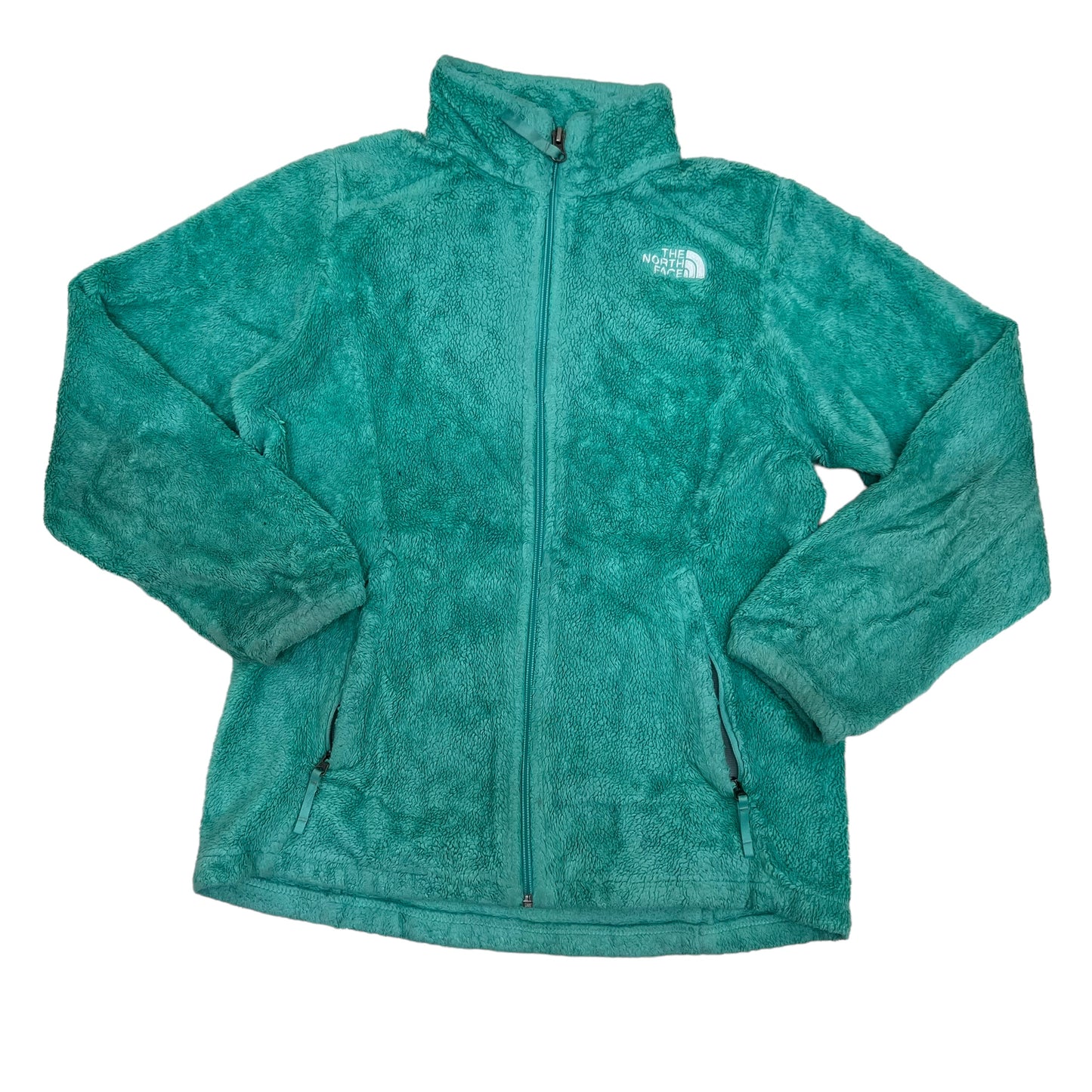 GM364 THE NORTH FACE ザノースフェイス 長袖 ジップアップ フリース ジャケット 上着 羽織り トップス グリーン系 キッズ 子供服 L