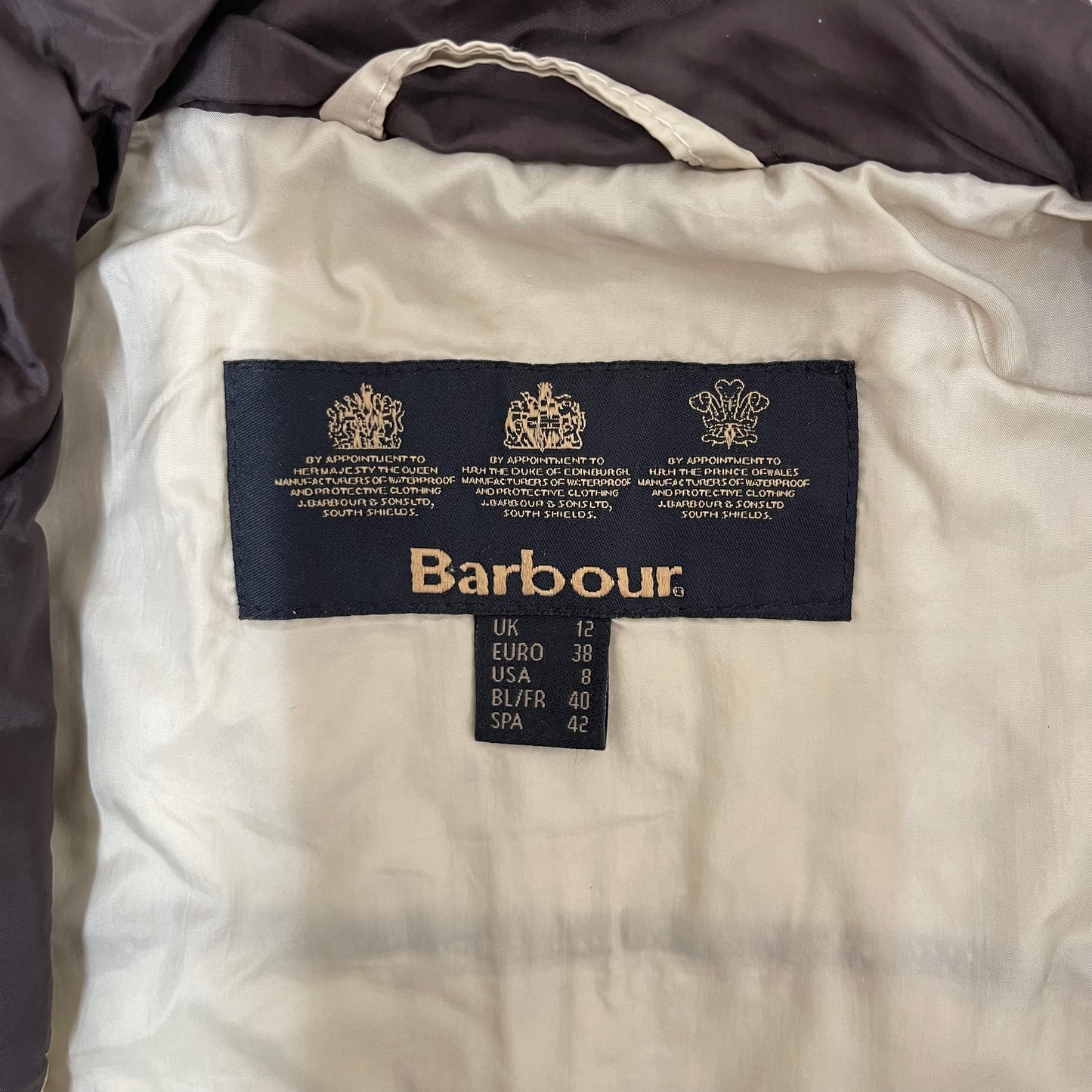GC39 Barbour キルティングジャケット レディース ブラウン サイズ38