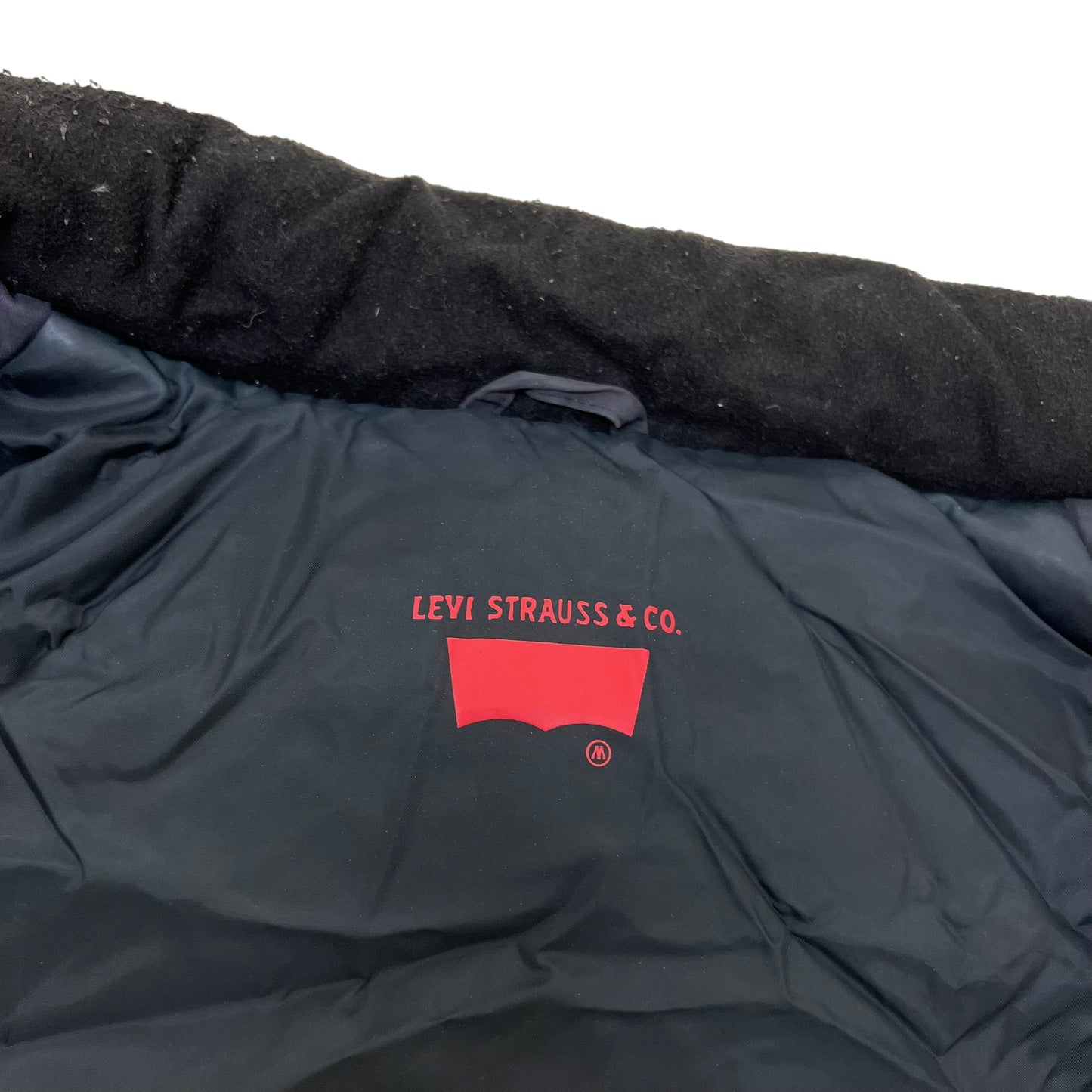GM193 Levi's リーバイス 長袖 ジップアップ アウター トップス 羽織り 上着 ブラック系 メンズ 実寸参考