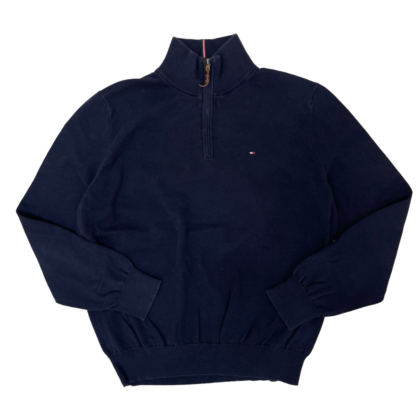 GC311 TOMMY HILFIGER コットン100% ニット セーター トップス ネイビー メンズ サイズXL