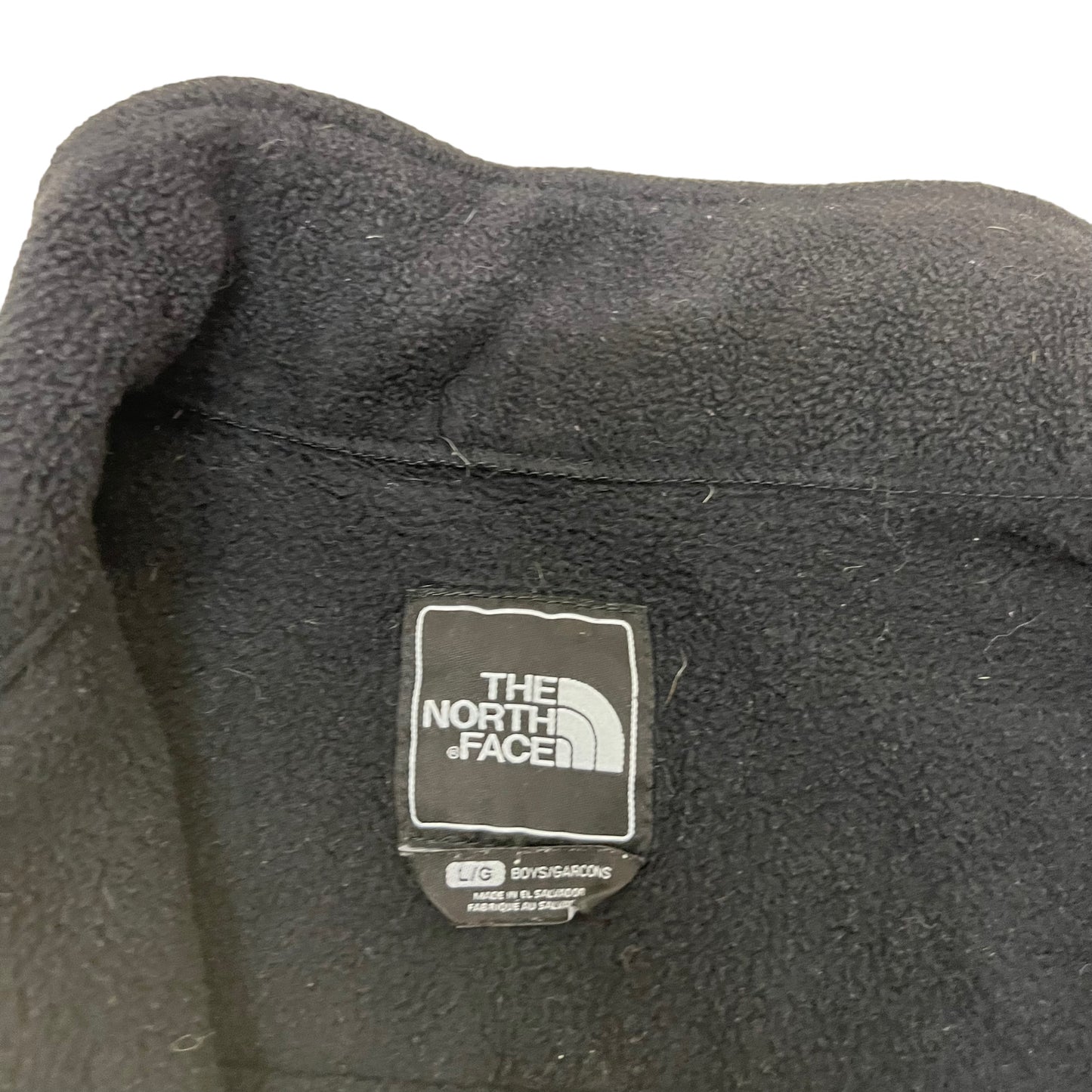 GM388 THE NORTH FACE ザノースフェイス 長袖 ジップアップ フリース ジャケット 上着 羽織り トップス ブラック キッズ 子供服 L