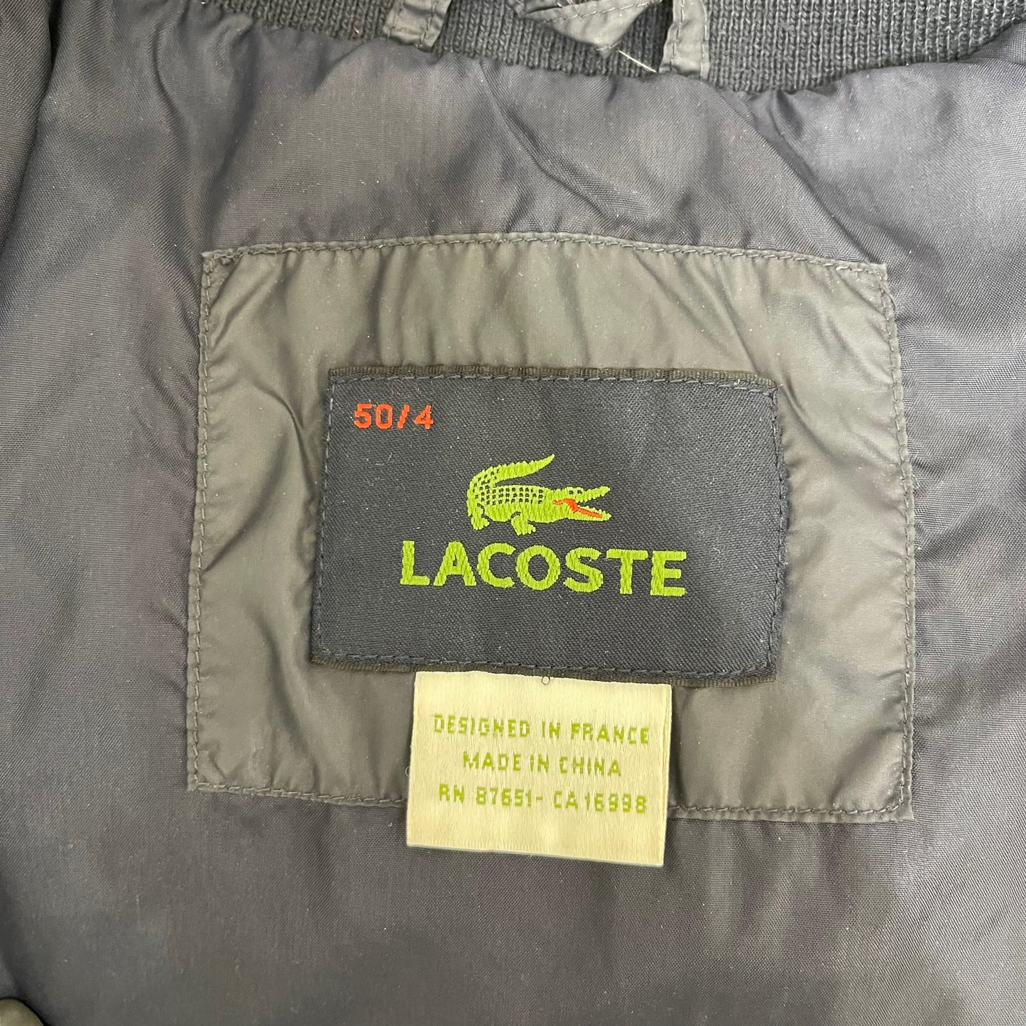 GC192 LACOSTE 中綿ジャケット ジャケット 上着 羽織 ネイビー メンズ