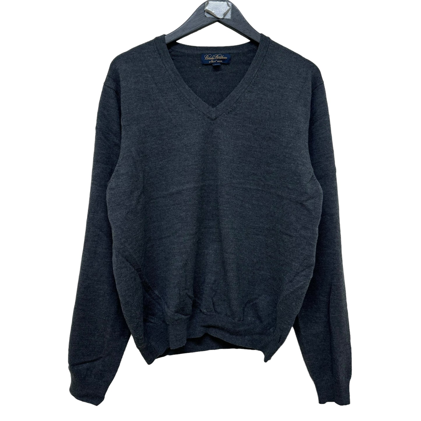 GC868 BROOKS BROTHERS ブルックスブラザーズ ウールニット ニットセーター ニット 長袖 グレー メンズ サイズM