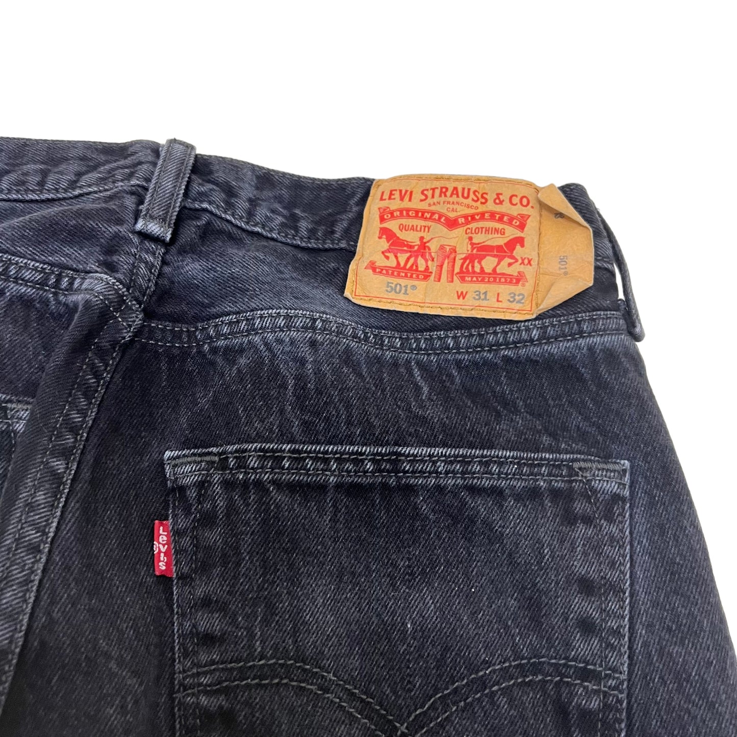 GM218 Levi's リーバイス 501 デニムパンツ ジーンズ ジーパン Gパン ロングパンツ ボトムス ブラック系 メンズ W31