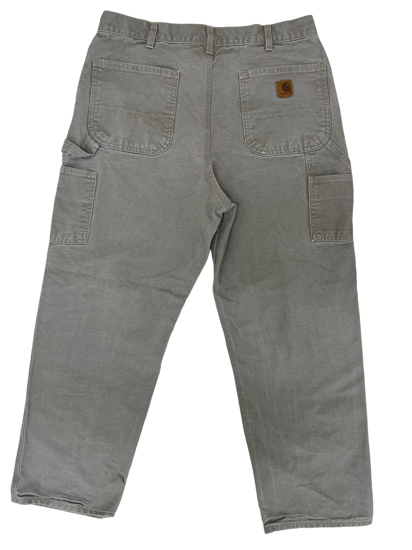 GC81 carhartt ダック生地 ダックパンツ ワークパンツ パンツ グレー メンズ サイズ36×32