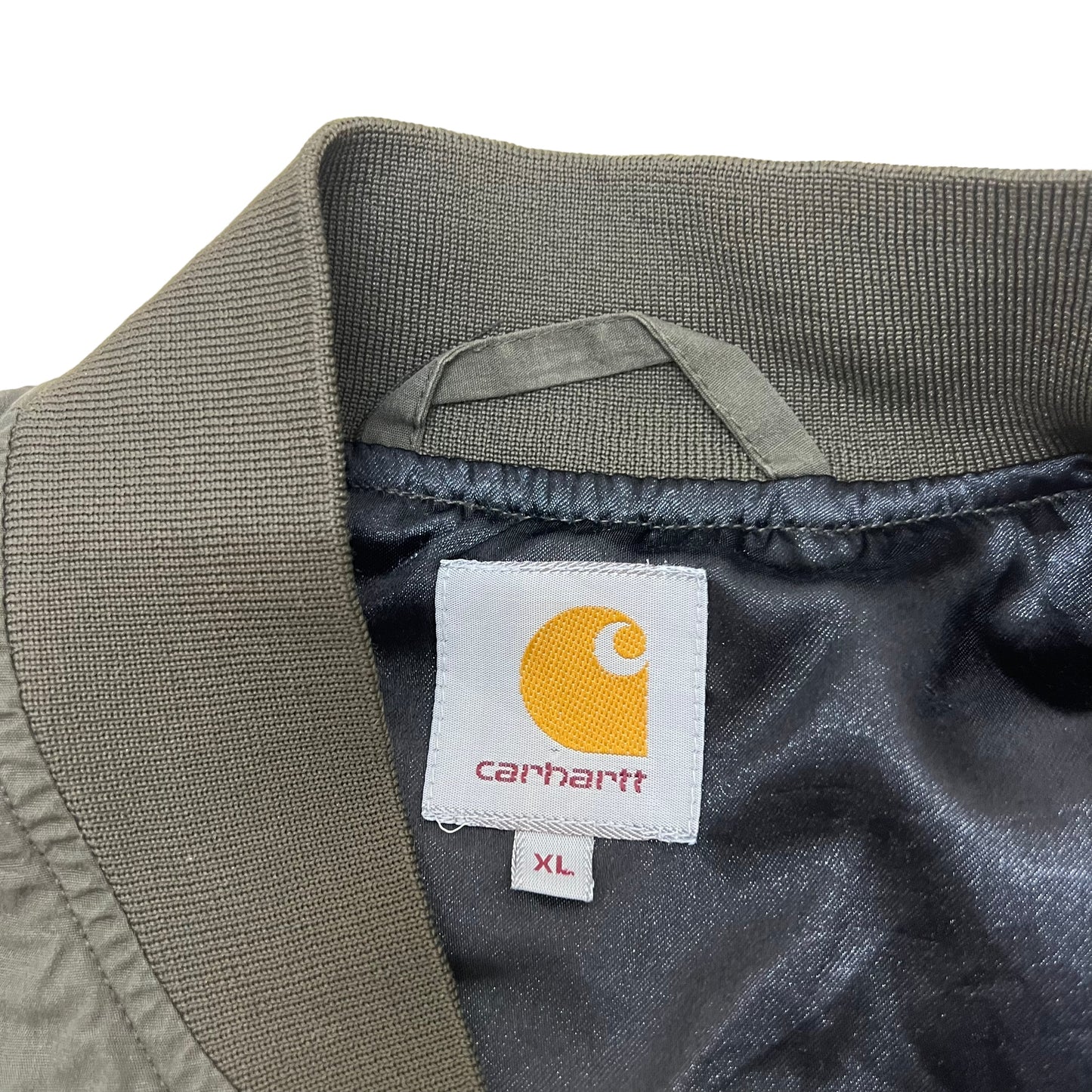 GM207 Carhartt カーハート 長袖 ジップアップ ジャケット 上着 羽織り トップス カーキ系 メンズ XL