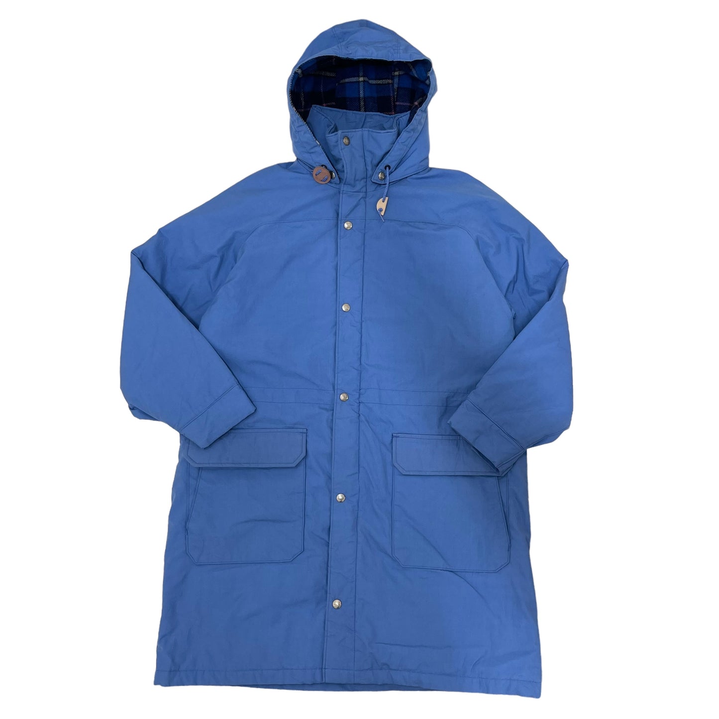 GC257 USA製 L.L.Bean ジップアップコート コート ウール ブルー レディース サイズL