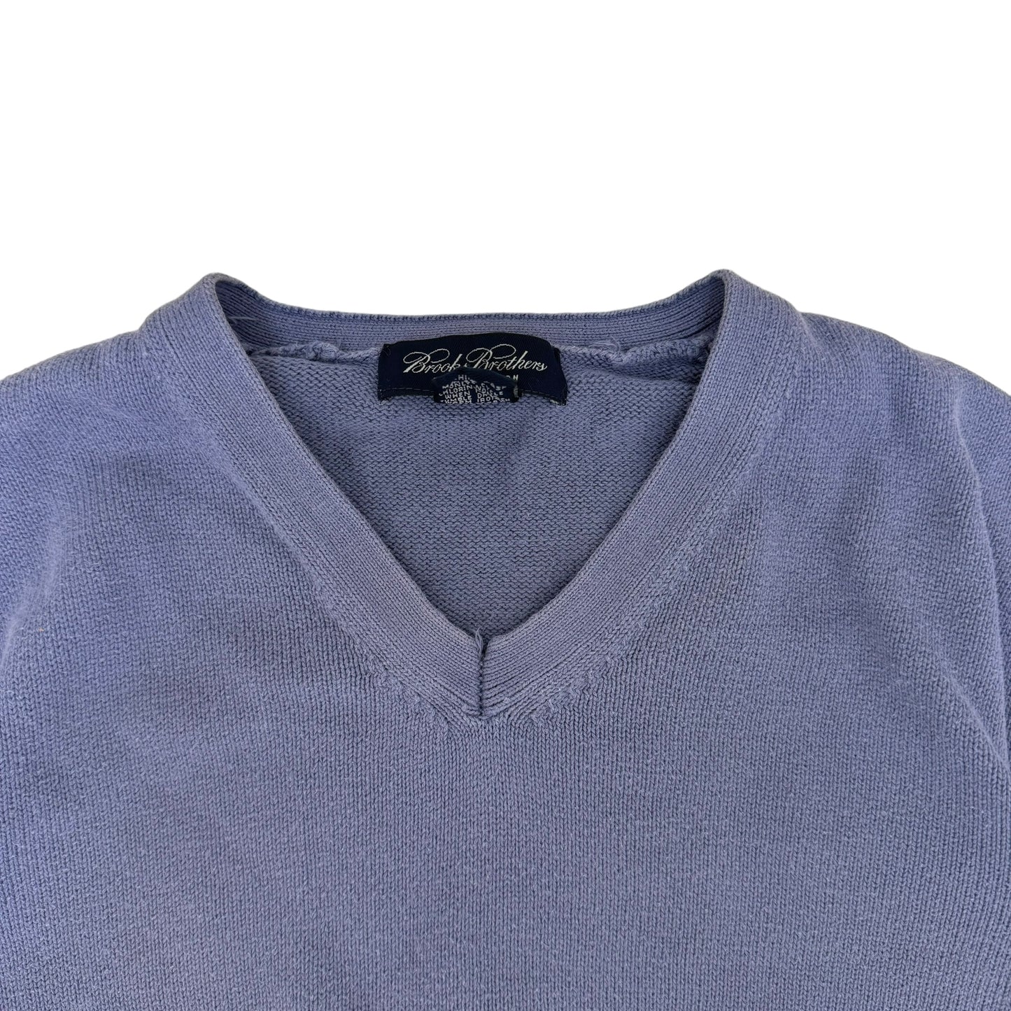 GC852 BROOKS BROTHERS ブルックスブラザーズ コットン 綿 100% ニット セーター Vネック 長袖 ブルー系 メンズ サイズM