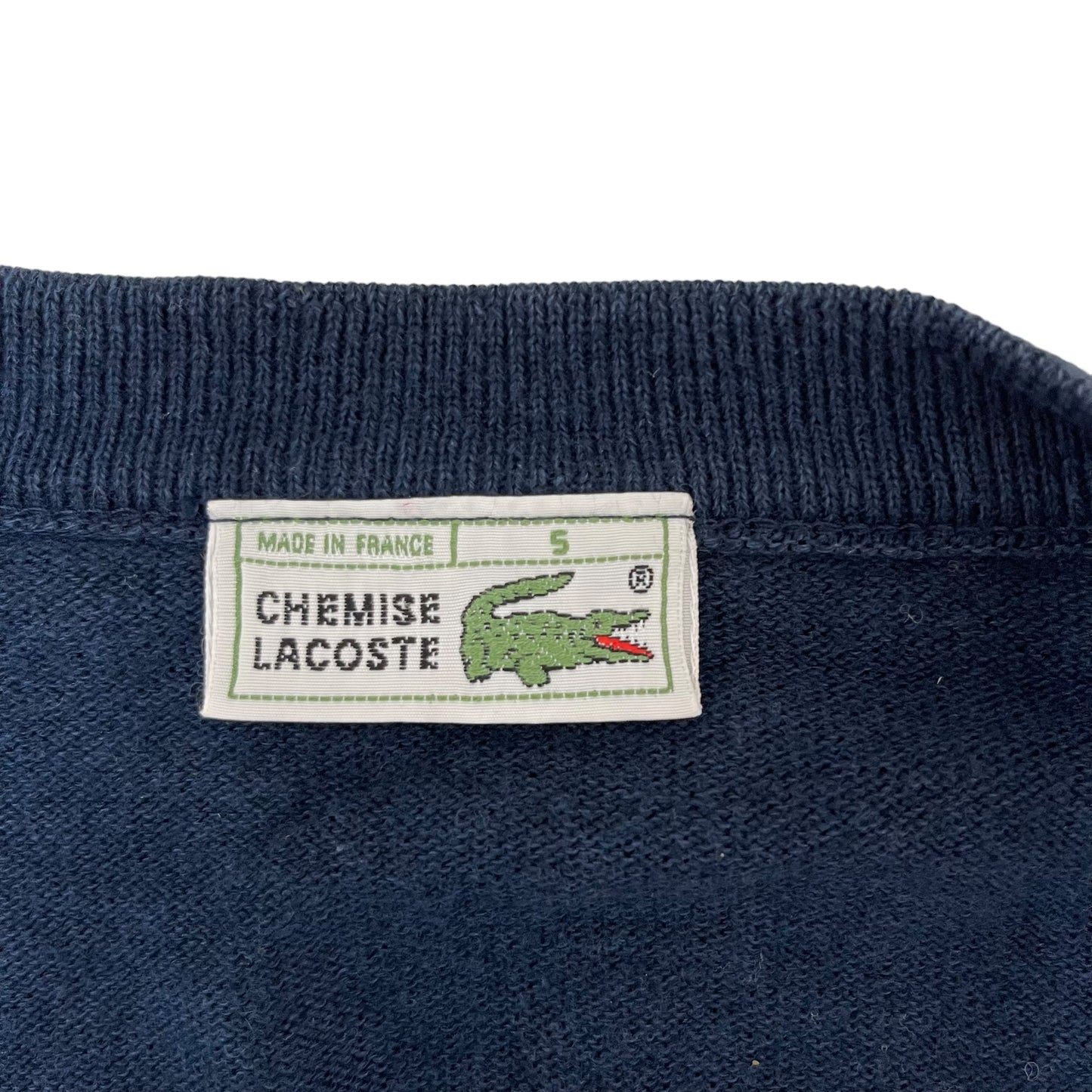 GC165 フランス製 CHEMISE LACOSTE カーディガン 羽織り ネイビー メンズ サイズS