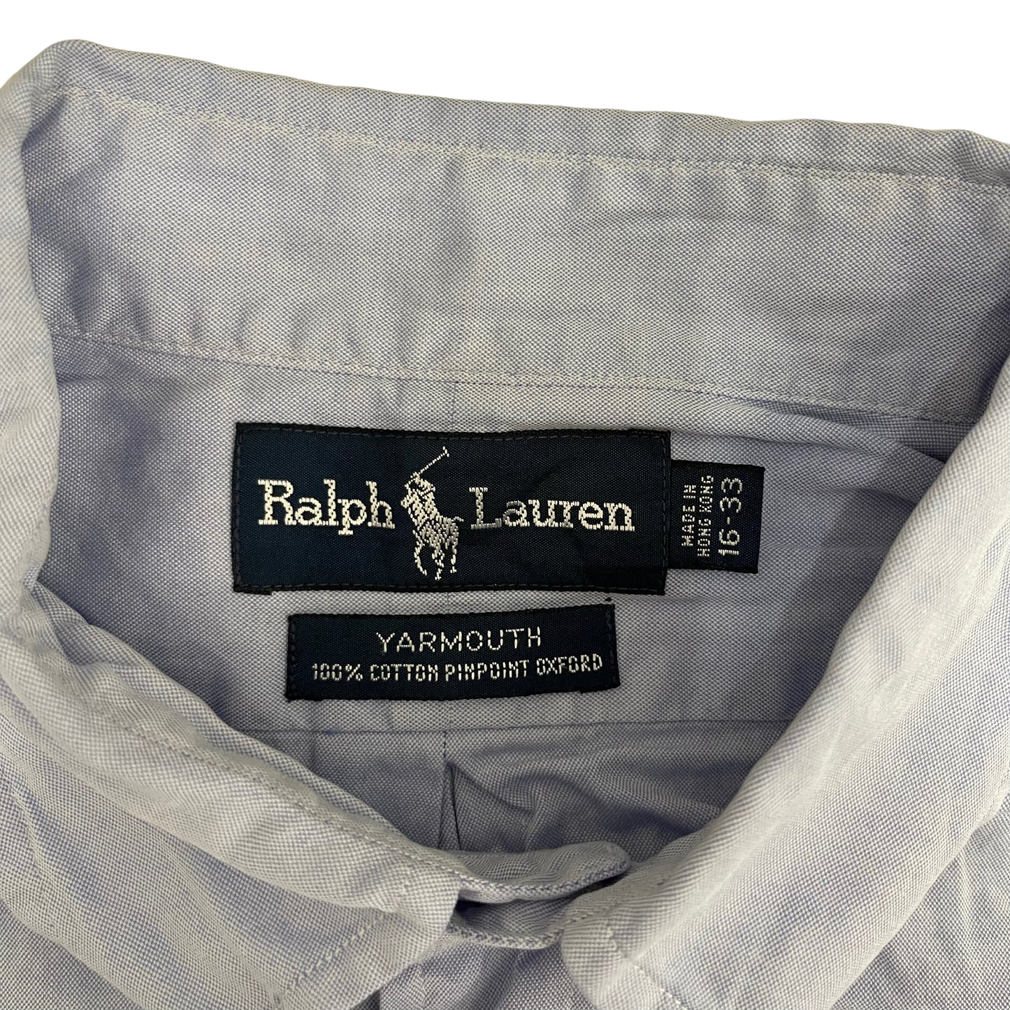 GC35 RalphLauren YARMOUTH オックスフォード ボタンダウン シャツ 水色 メンズ