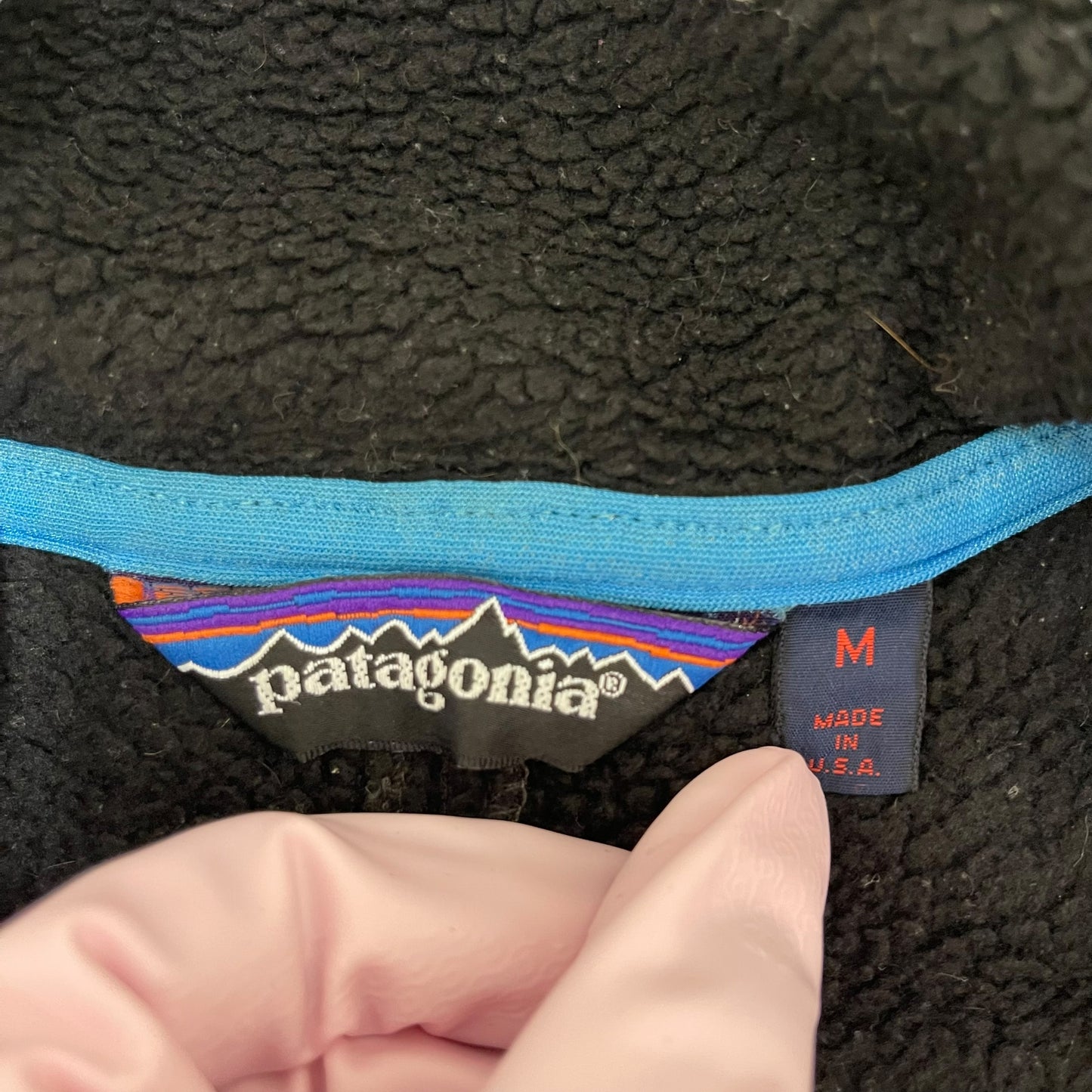 GC396 USA製 patagonia フリーストップス トップス ジップアップ ブラック メンズ サイズM