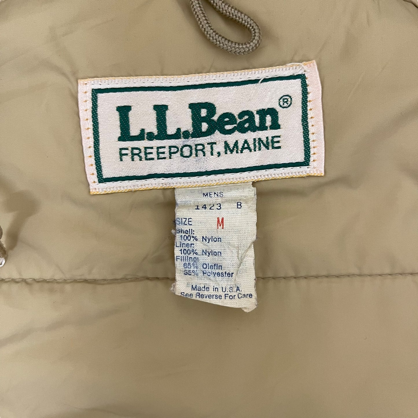 GC357 USA製 L.L.Bean ナイロンジャケット ジャケット ボルドー メンズ サイズM