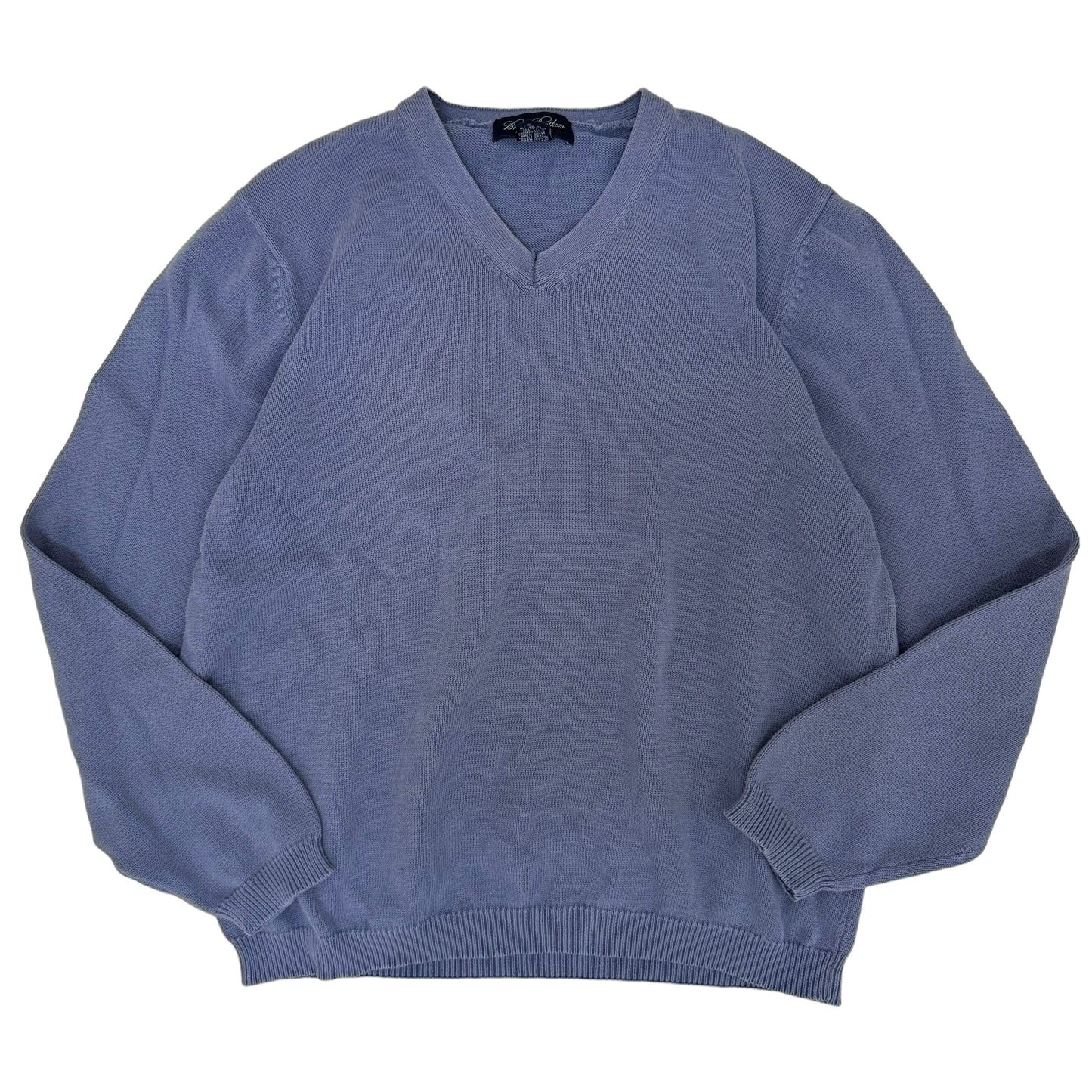 GC852 BROOKS BROTHERS ブルックスブラザーズ コットン 綿 100% ニット セーター Vネック 長袖 ブルー系 メンズ サイズM