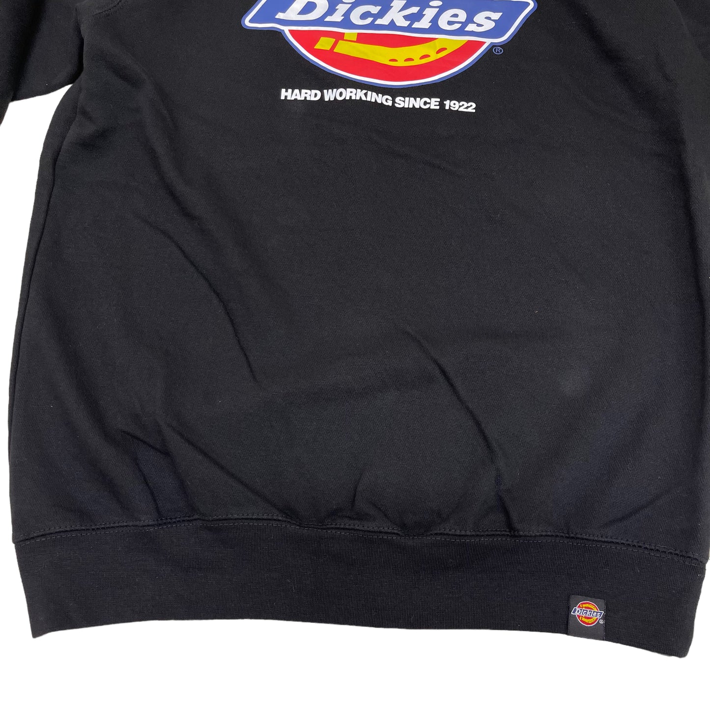 GC54 Dickies トレーナー 裏毛プリントクルートレーナー ブラック メンズ サイズL