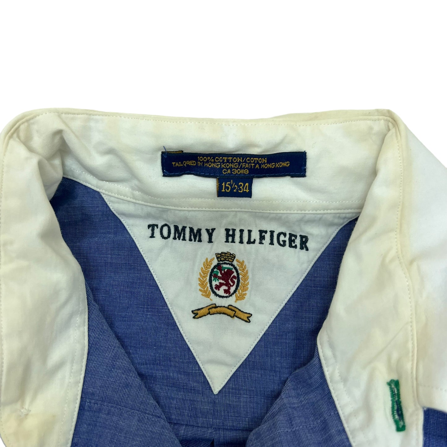 GM34 TOMMY HILFIGER トミーヒルフィガー 長袖 シャツ トップス ネイビー系 メンズ 実寸参考