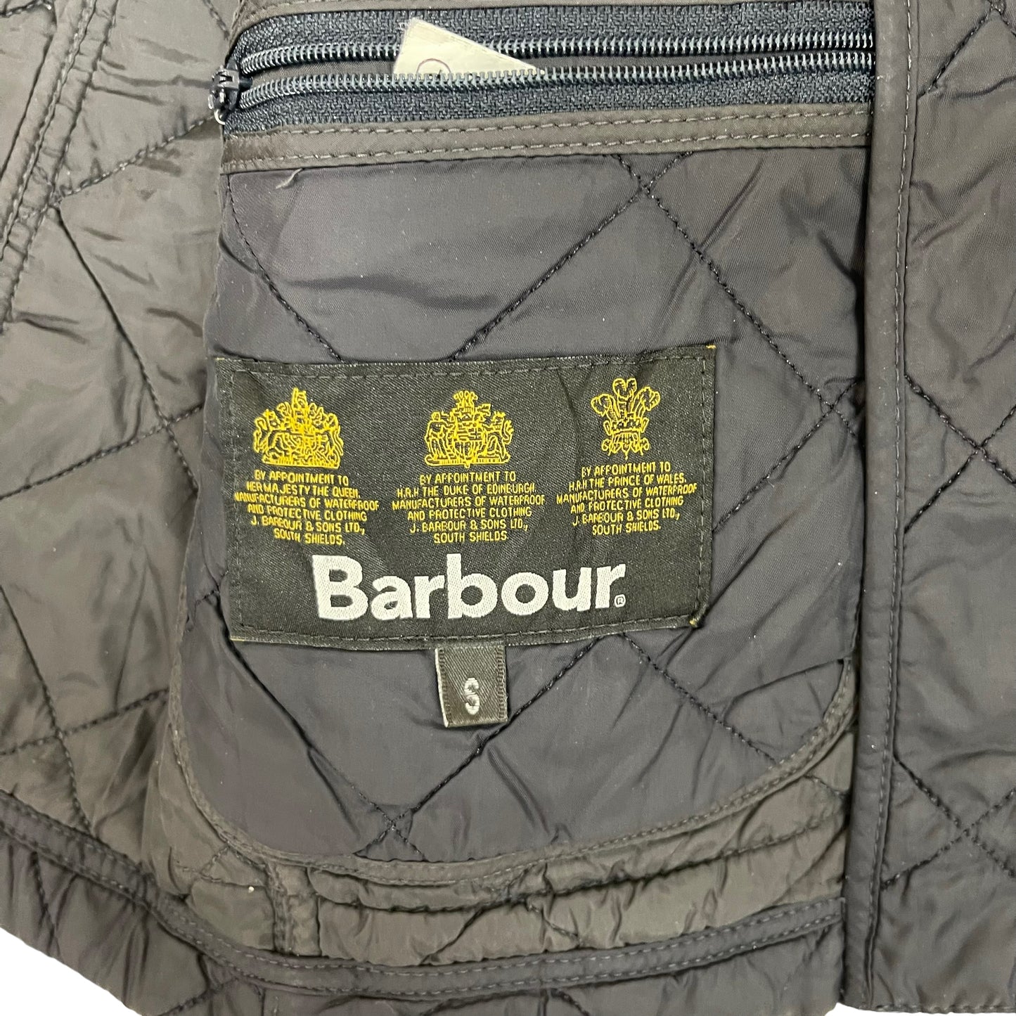 GC437 Barbour キルティングジャケット ジャケット トップス 羽織り ネイビー メンズ サイズS
