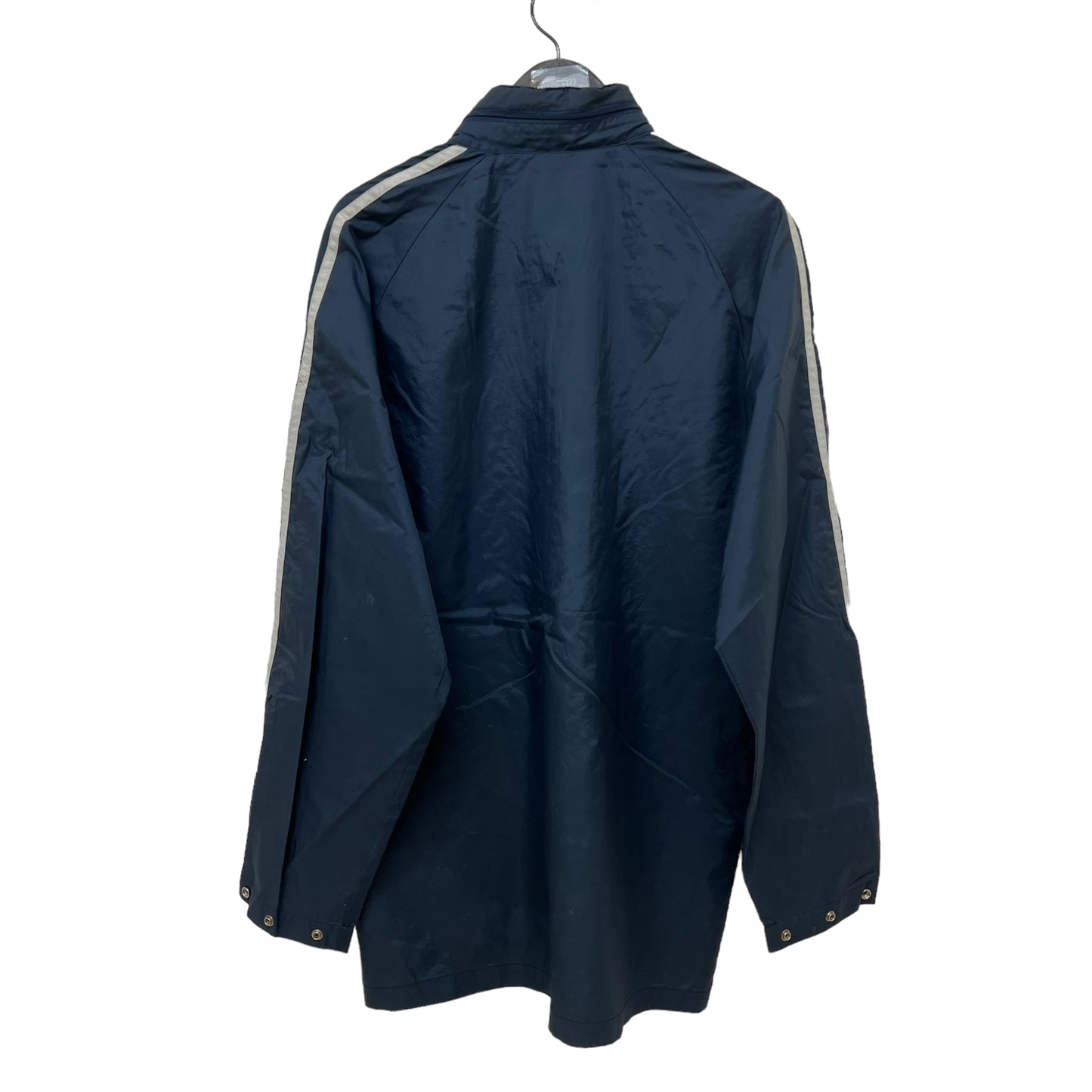 GM150 adidas アディダス 長袖 ジップアップ ナイロン ジャケット 上着 羽織り トップス ネイビー 3本線 メンズ S
