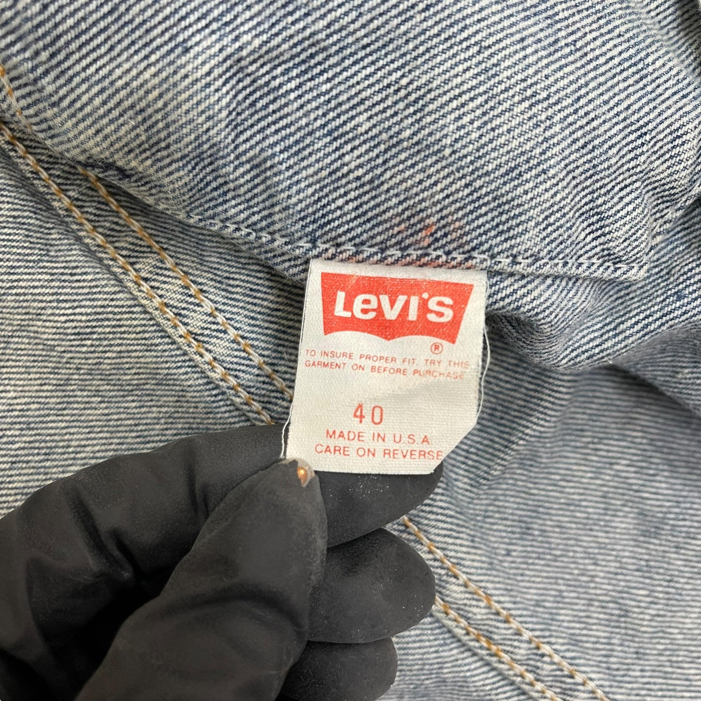 GC239 80's アメリカ製 LEVIS デニムジャケット ジージャン インディゴブルー メンズ サイズ40