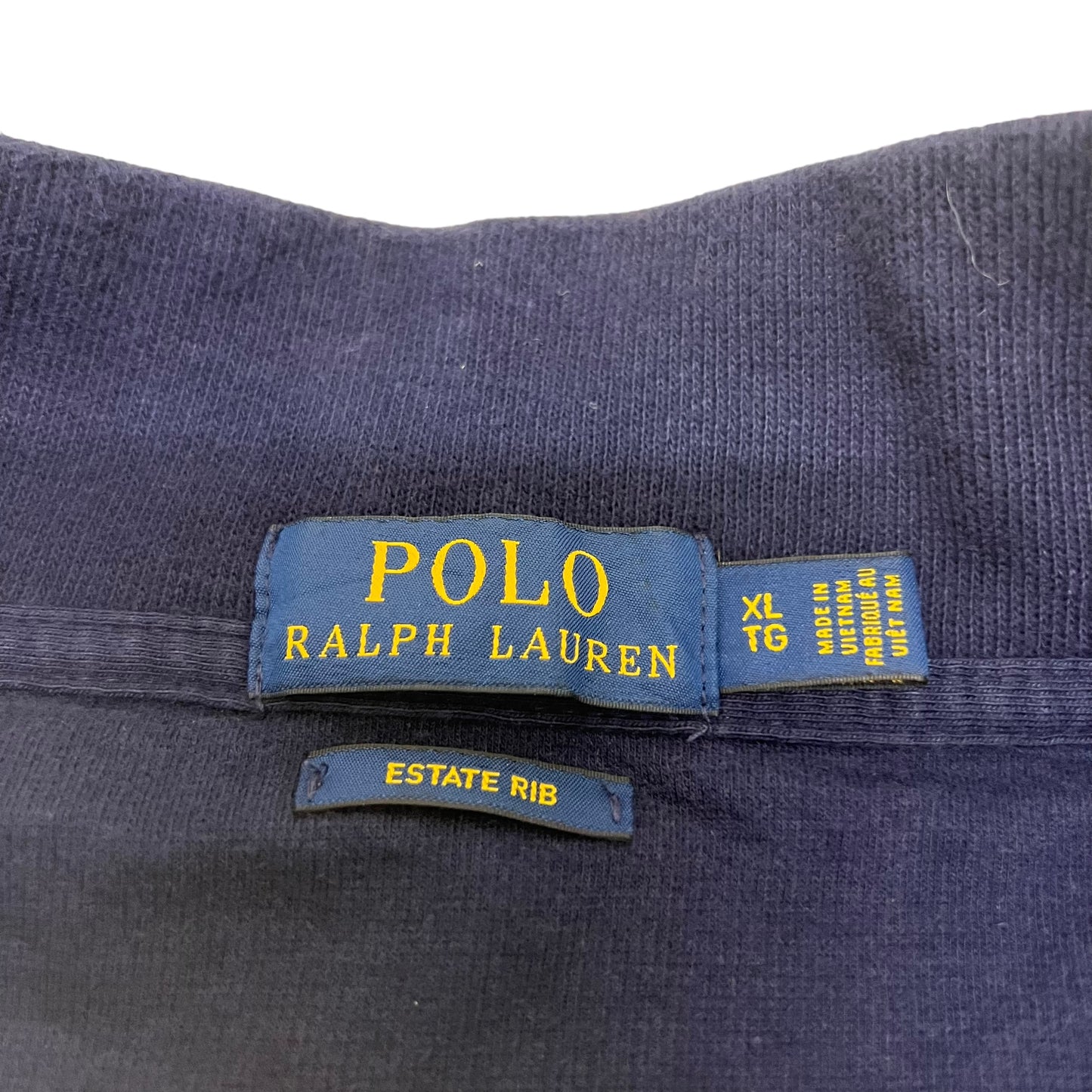 GM215 POLO RALPH LAUREN ポロラルフローレン 長袖 ハーフジップアップ トップス プルオーバー ネイビー系 メンズ XL