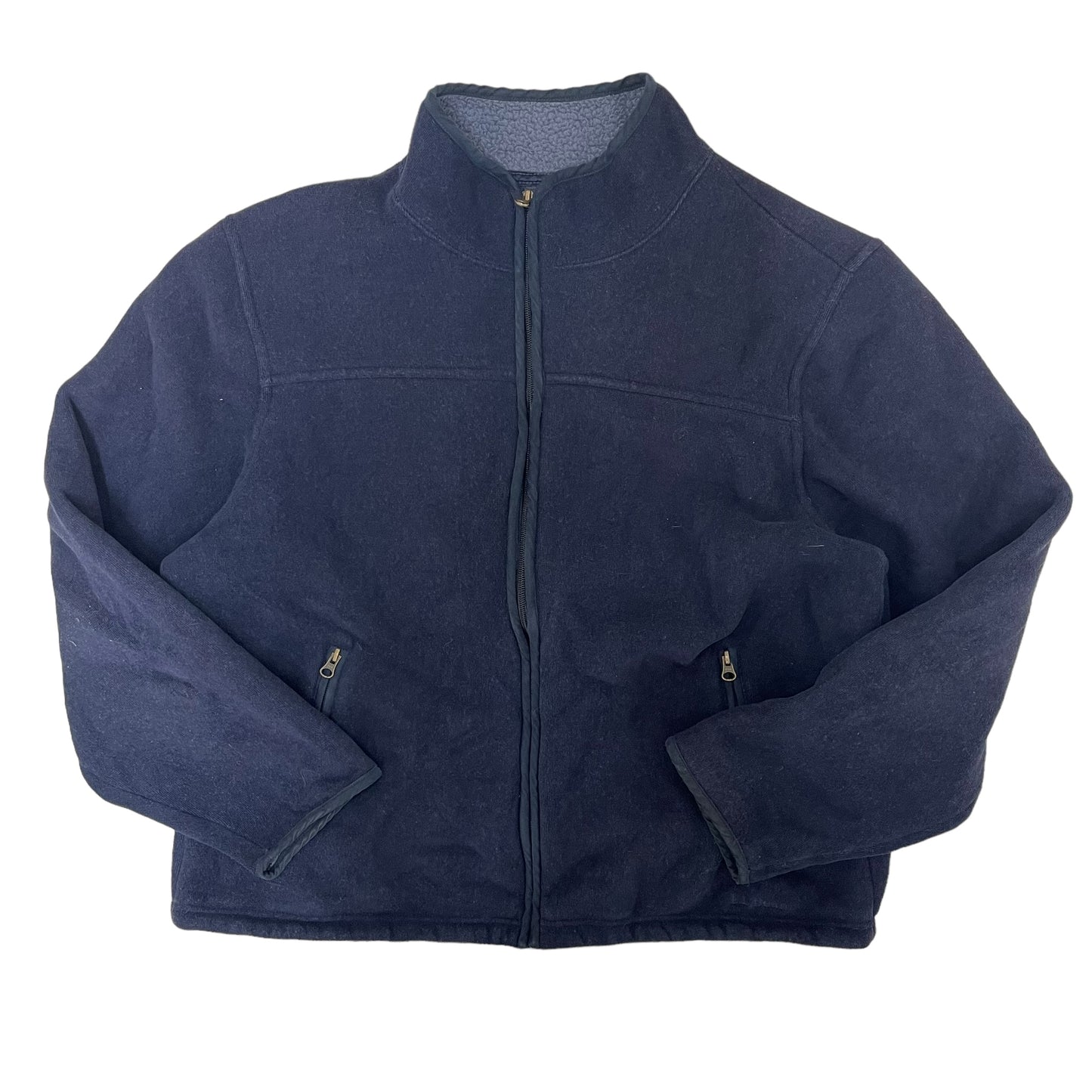 GC455 L.L.Bean フリーストップス フリース ジップアップ トップス ネイビー メンズ サイズXL