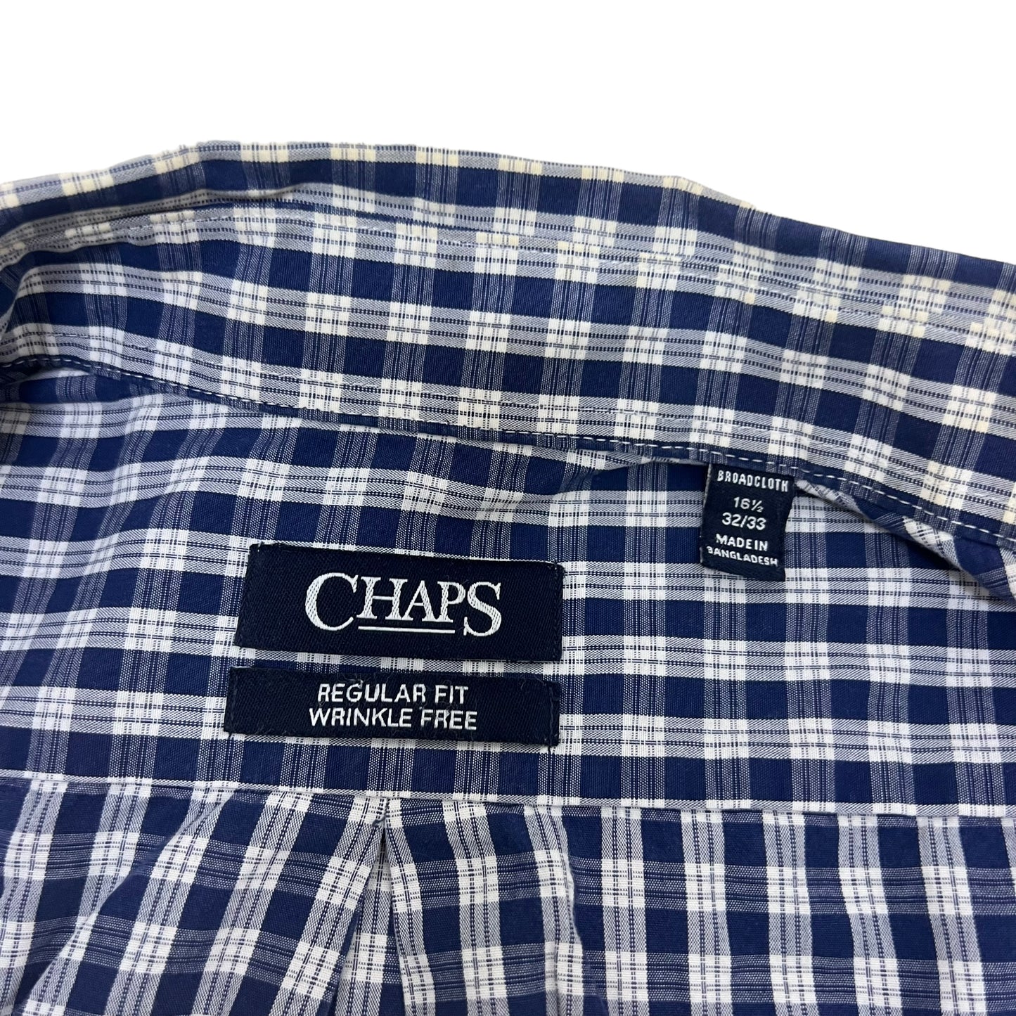 GM412 CHAPS チャップス REGULAR FIT 長袖 ボタンダウンシャツ 羽織り トップス ネイビー系 総柄 メンズ 実寸参考