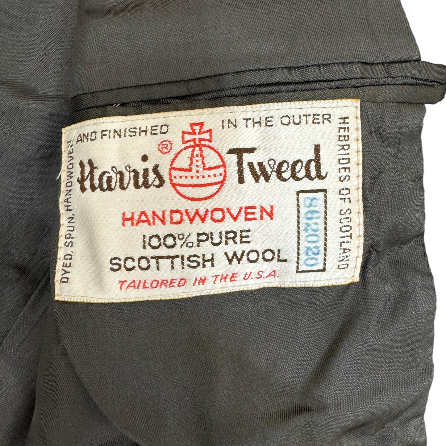 GC951 USA製 HARRIS TWEED ハリスツイード テーラードジャケット ウールジャケット ジャケット ウール100% 長袖 メンズ