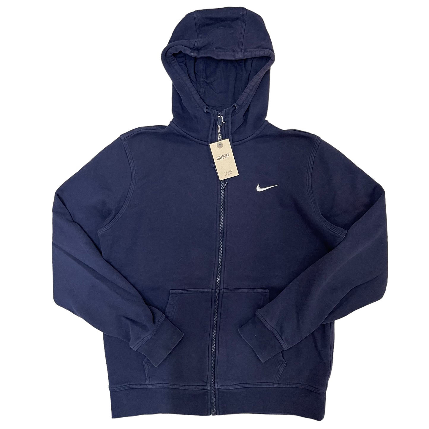 GC47 NIKE 裏毛ジップアップパーカー ネイビー メンズ サイズL