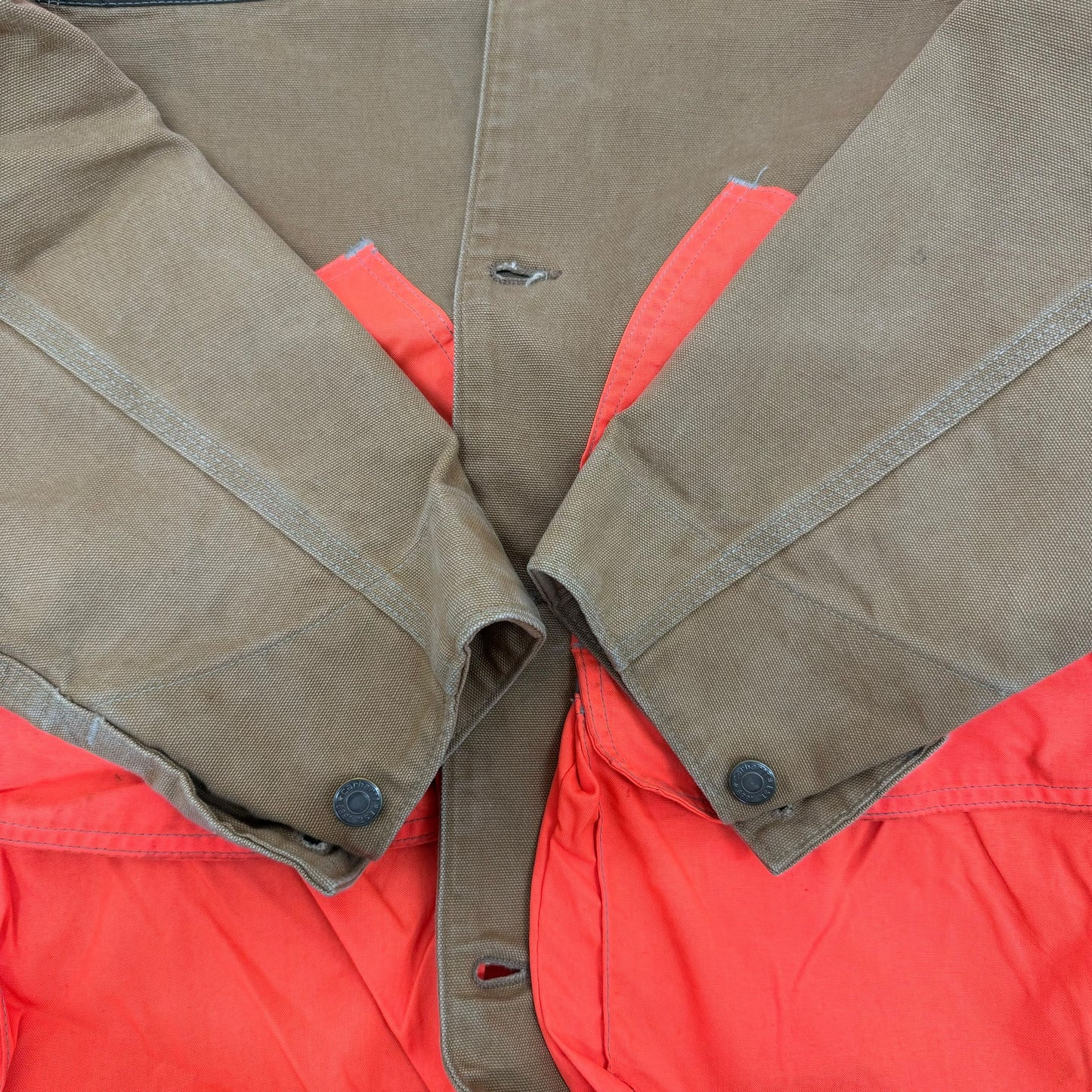 GC930 Carhartt カーハート ハンティングジャケット ダック地 襟元コーデュロイ ジャケット 上着 羽織り ブラウン系 メンズ サイズXL