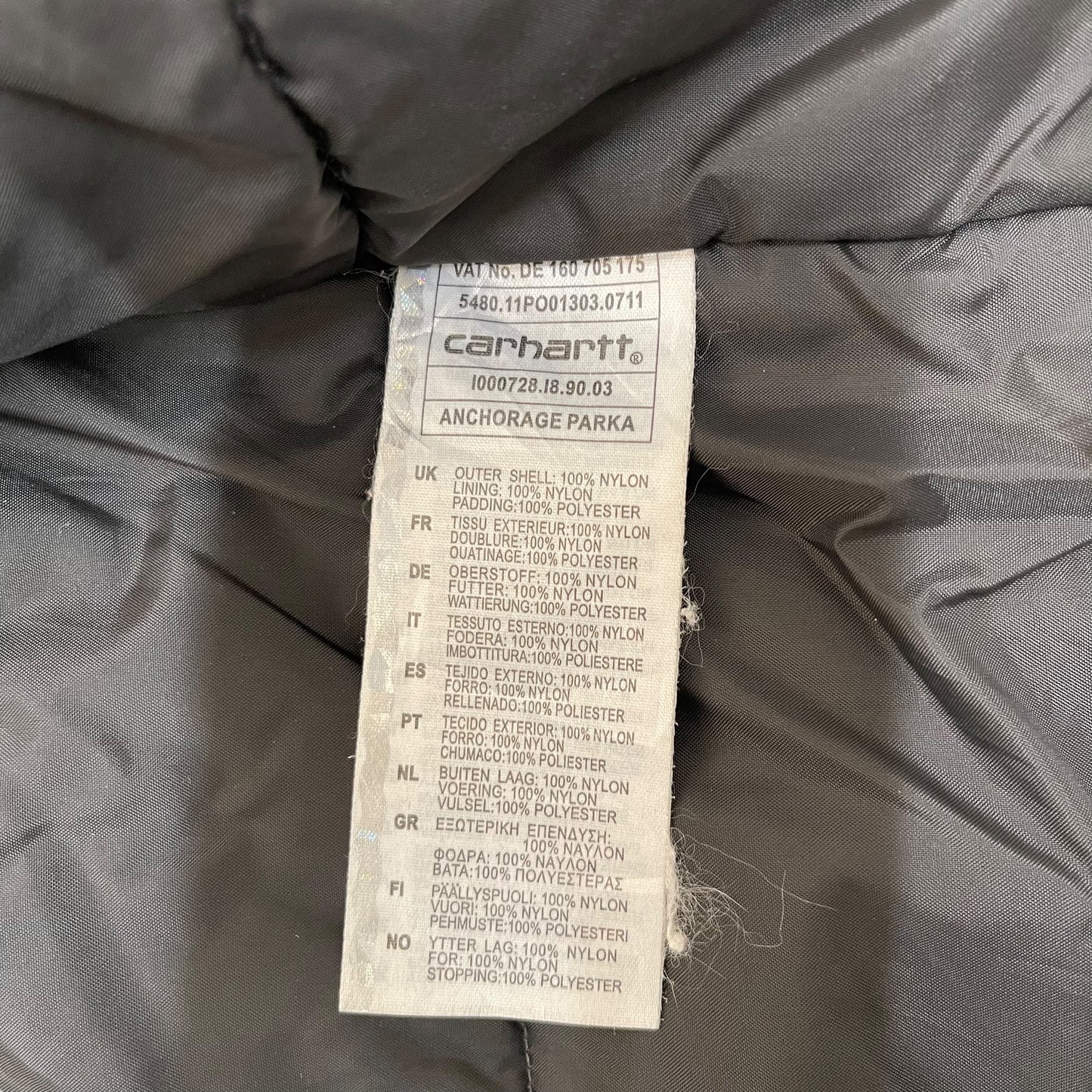 GC295 carhartt ナイロンジャケット ジャケット ジップアップ ダークグレー メンズ サイズL
