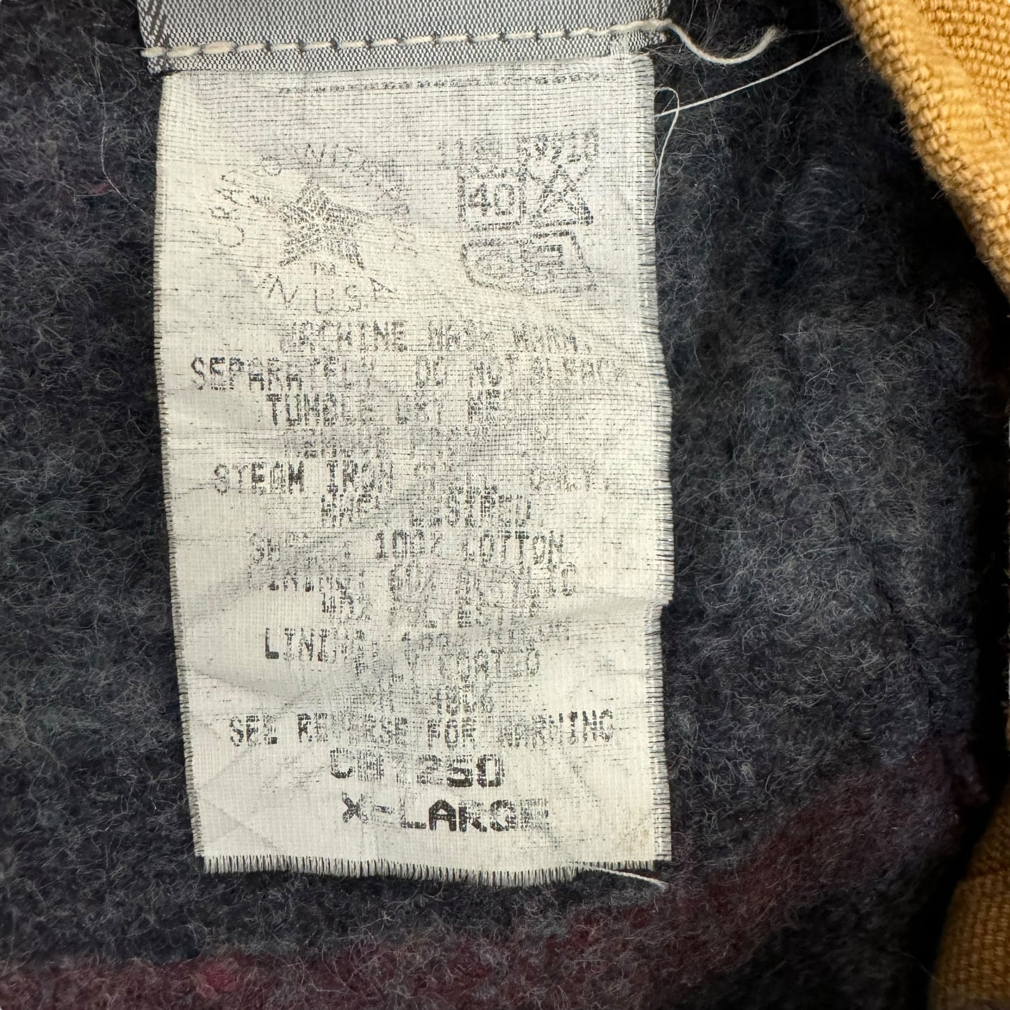 GC930 Carhartt カーハート ハンティングジャケット ダック地 襟元コーデュロイ ジャケット 上着 羽織り ブラウン系 メンズ サイズXL