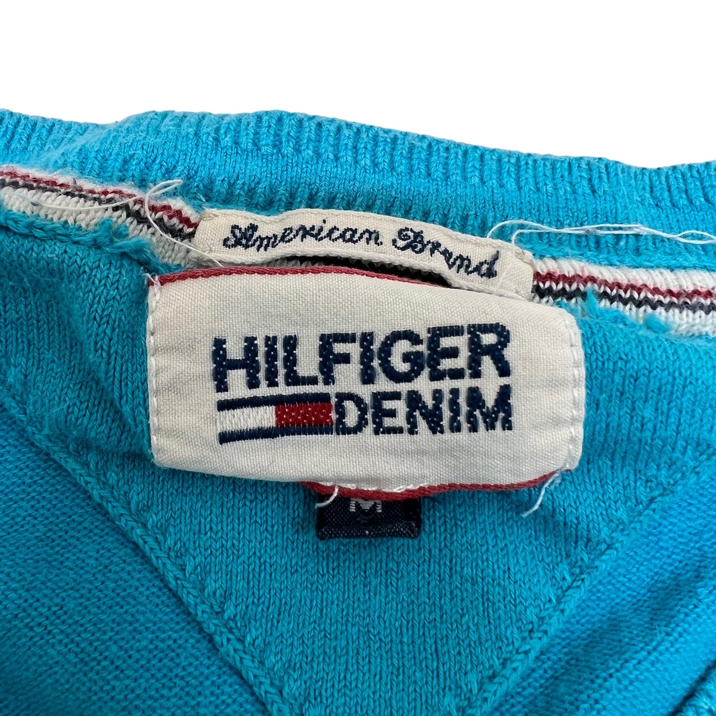 GM9 TOMMY HILFIGER DENIM トミーヒルフィガーデニム ニット トップス 水色系 メンズ M