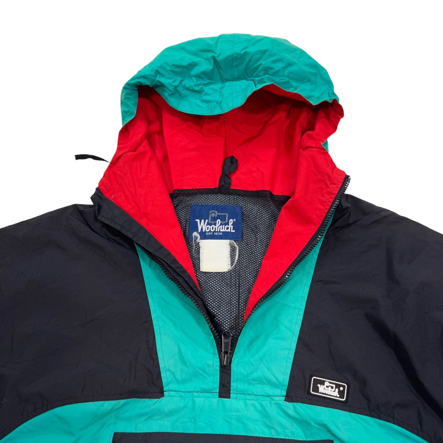 GM99 WOOLRICH ウールリッチ 長袖 トップス プルオーバー ハーフジップアップ グリーン メンズ 実寸参考