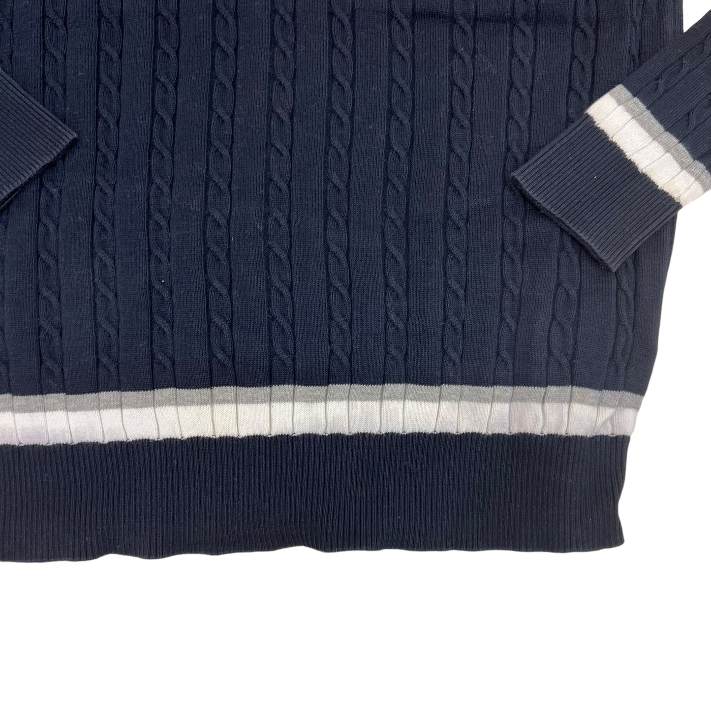GM242 POLO RALPH LAUREN ポロラルフローレン 長袖 ニット トップス Vネック ネイビー メンズ XXL