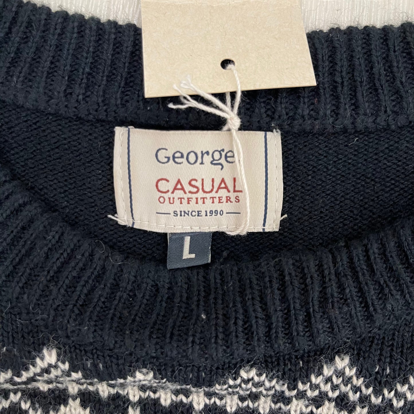 GC30 GEORGE CASUAL OUTFITTERS セーター ブラック メンズ サイズL
